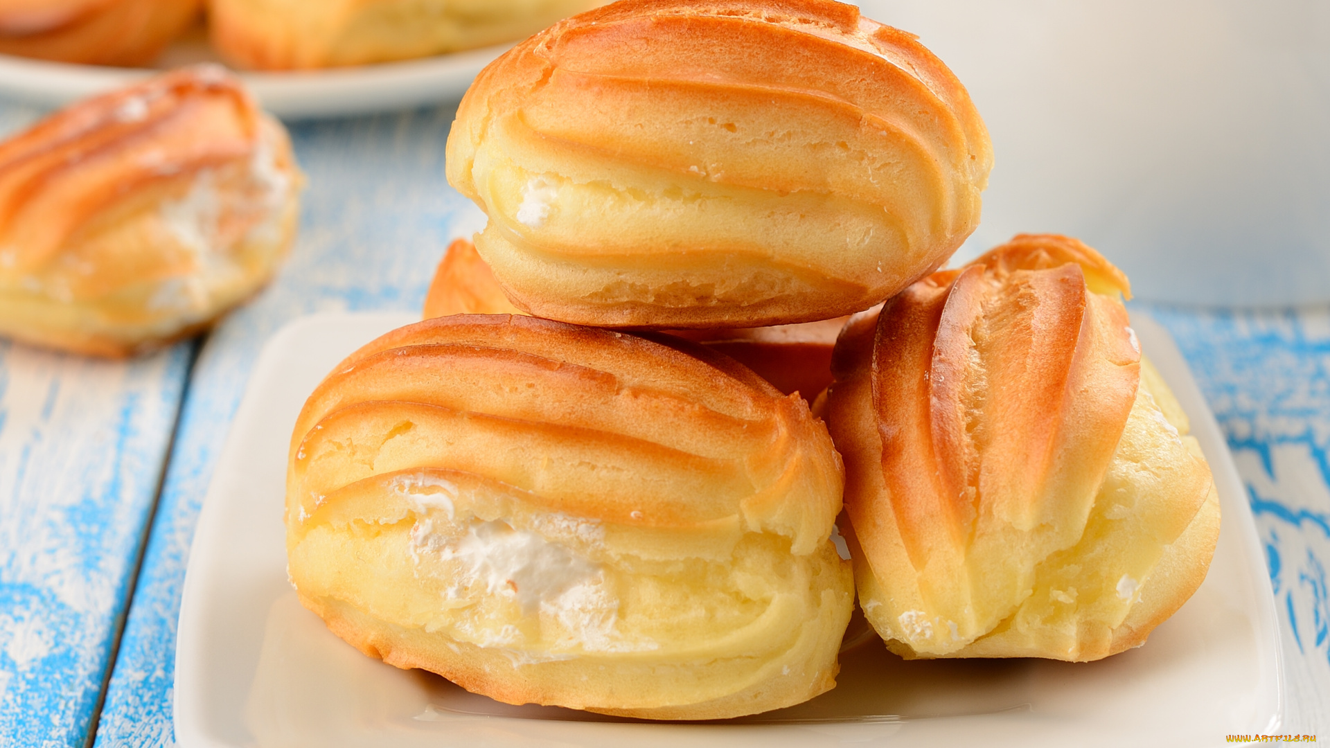 еда, пирожные, кексы, печенье, пирожное, эклеры