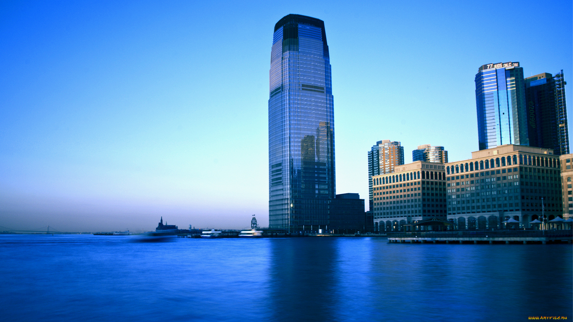 города, здания, дома, город, небоскребы, море, jersey, city, new, jersey