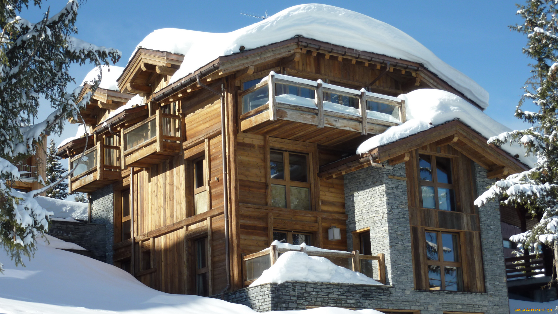 куршевель, франция, города, здания, дома, зима, дом, курорт