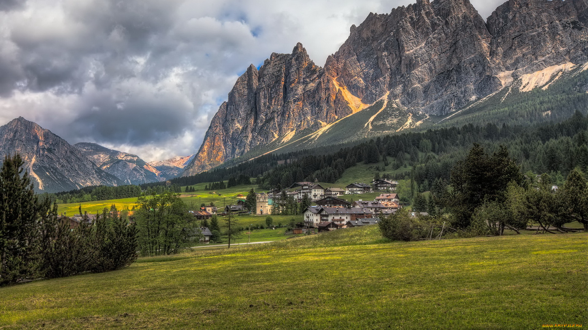 природа, горы, пейзаж, the, alps