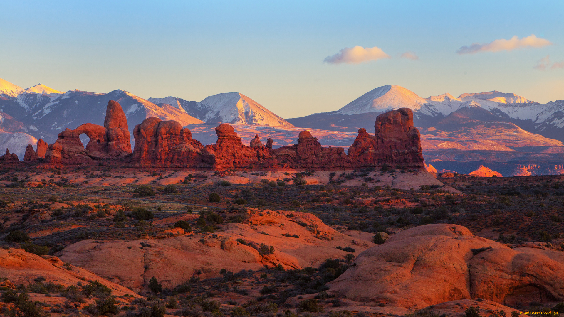 природа, горы, пустыня, красные, скалы