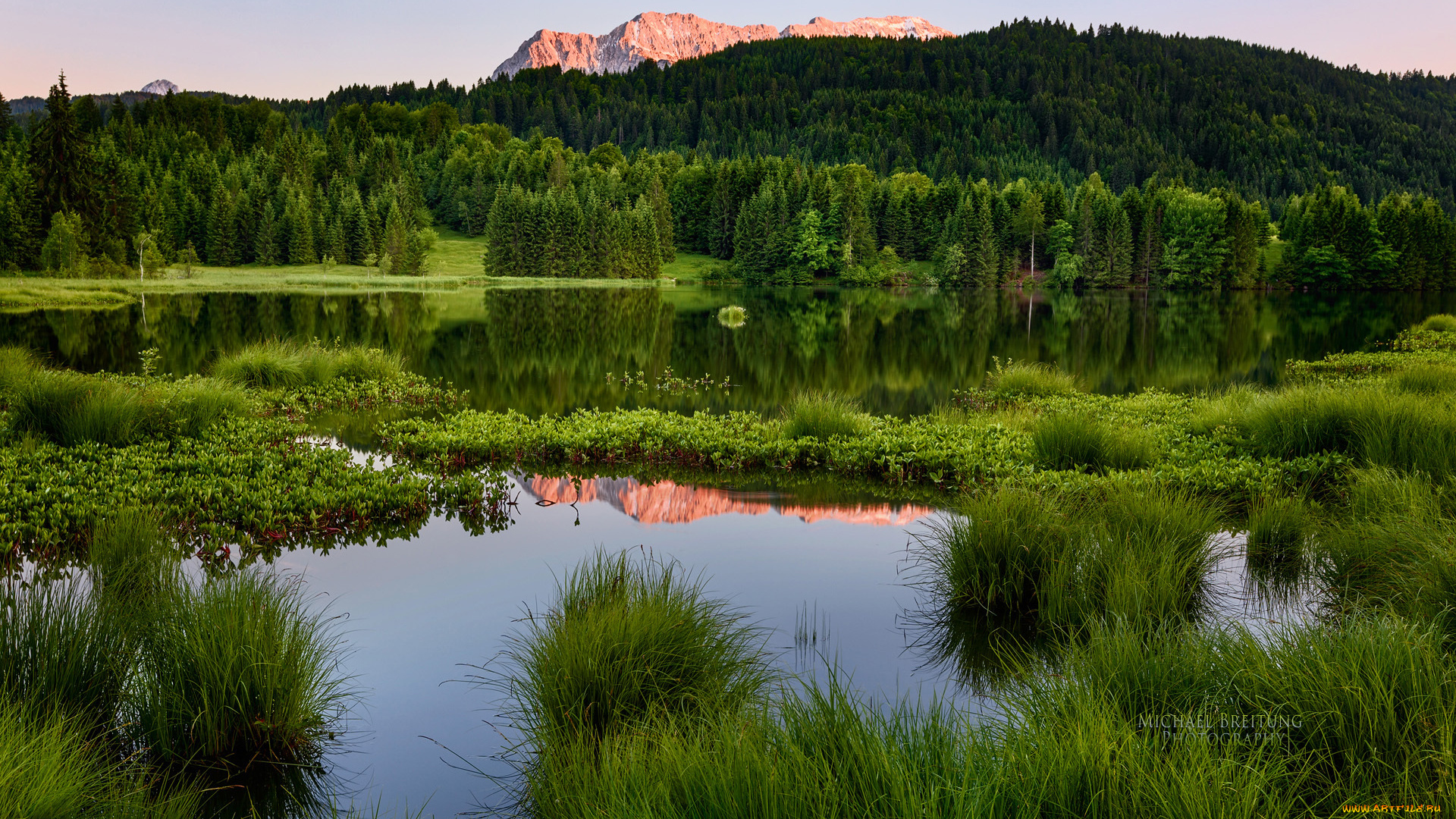 природа, реки, озера, трава, озеро, горы, лес, зелень, michael, breitung, photography