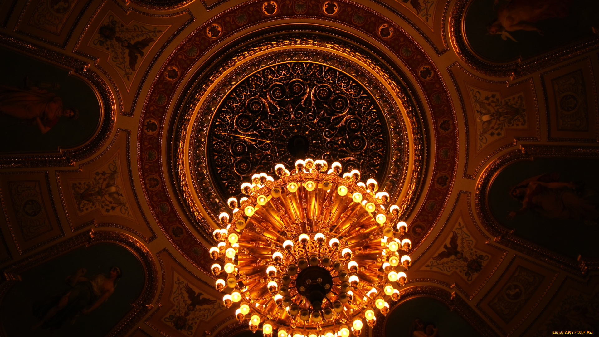 разное, осветительные, приборы, узор, потолок, светильник