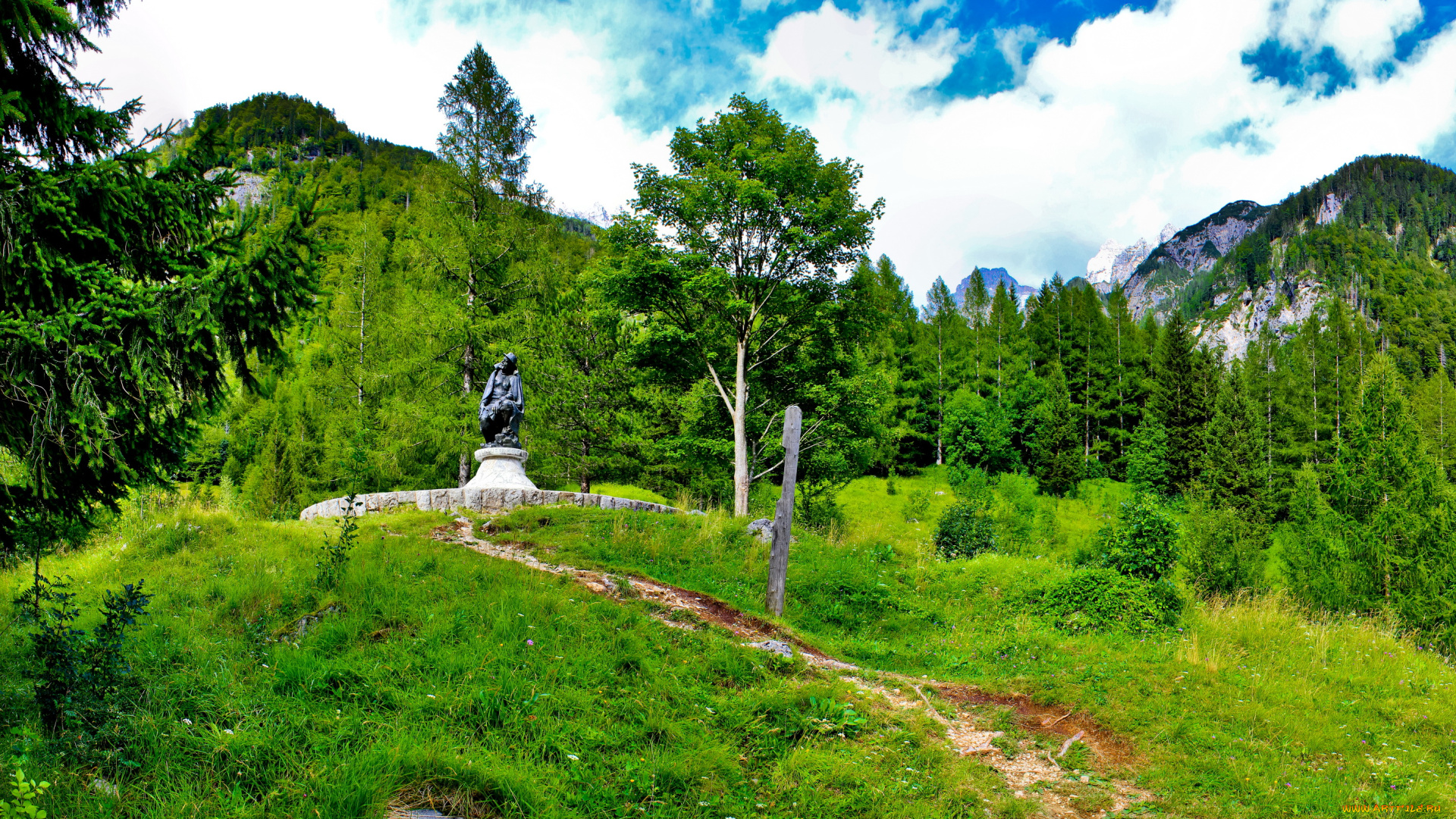 словения, bovec, природа, пейзажи, горы, лес