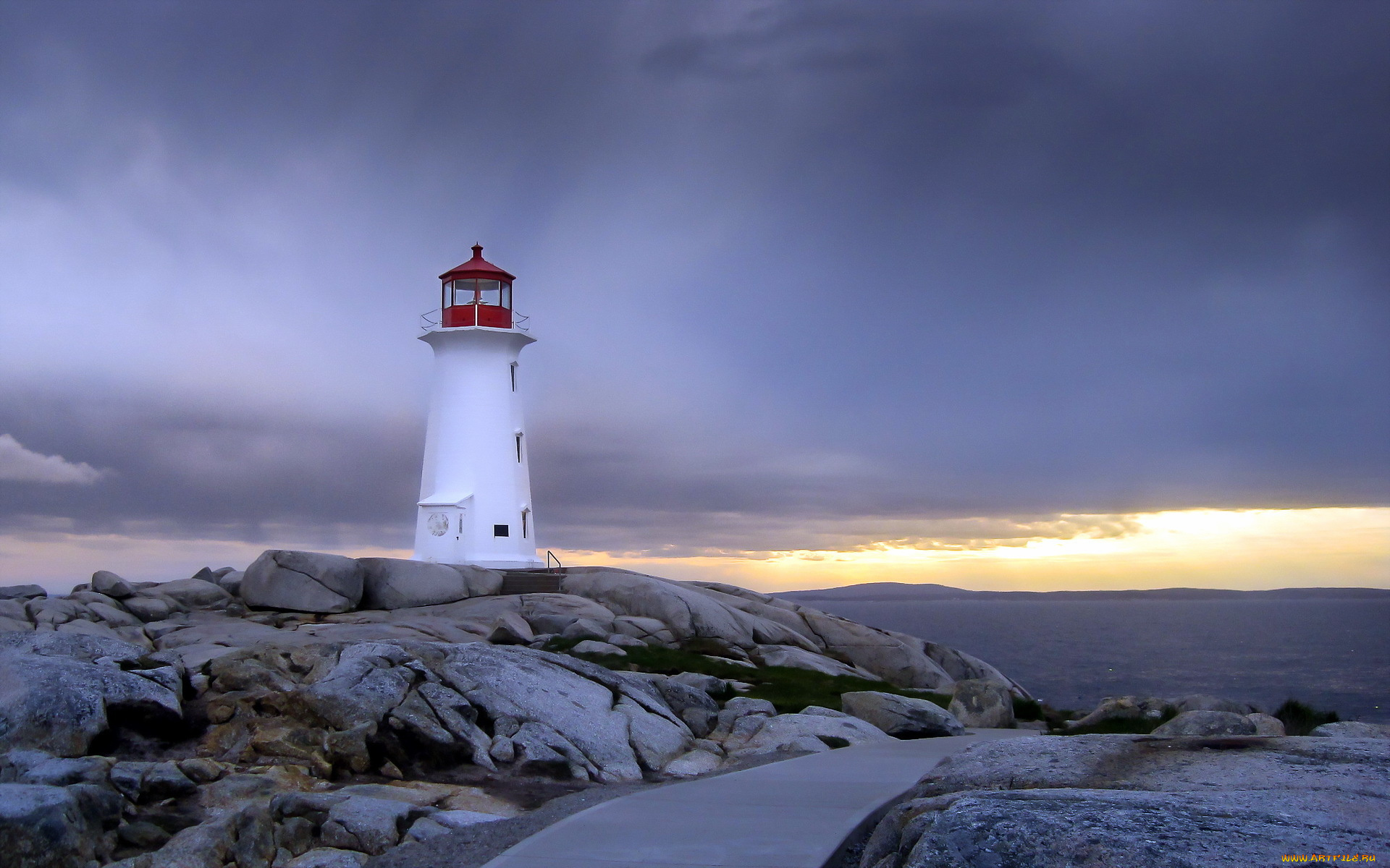 природа, маяки, дорога, каменное, плато, тучи, маяк