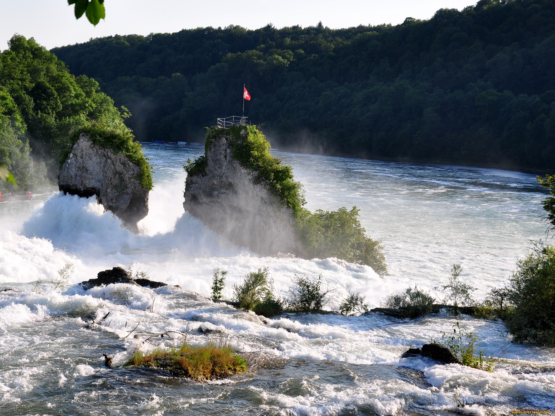 rhine, falls, switzerland, природа, водопады, водопад, река