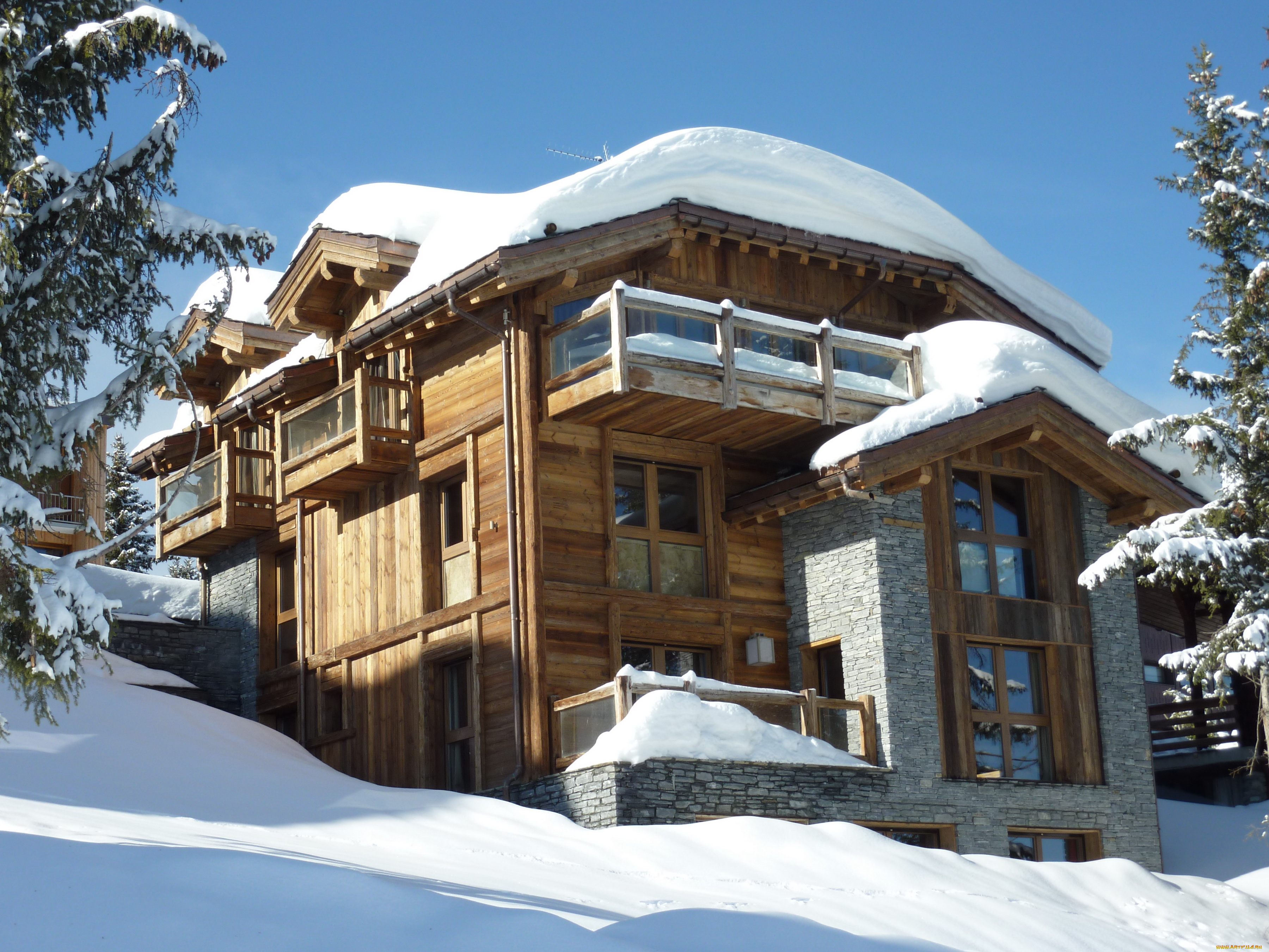 куршевель, франция, города, здания, дома, зима, дом, курорт
