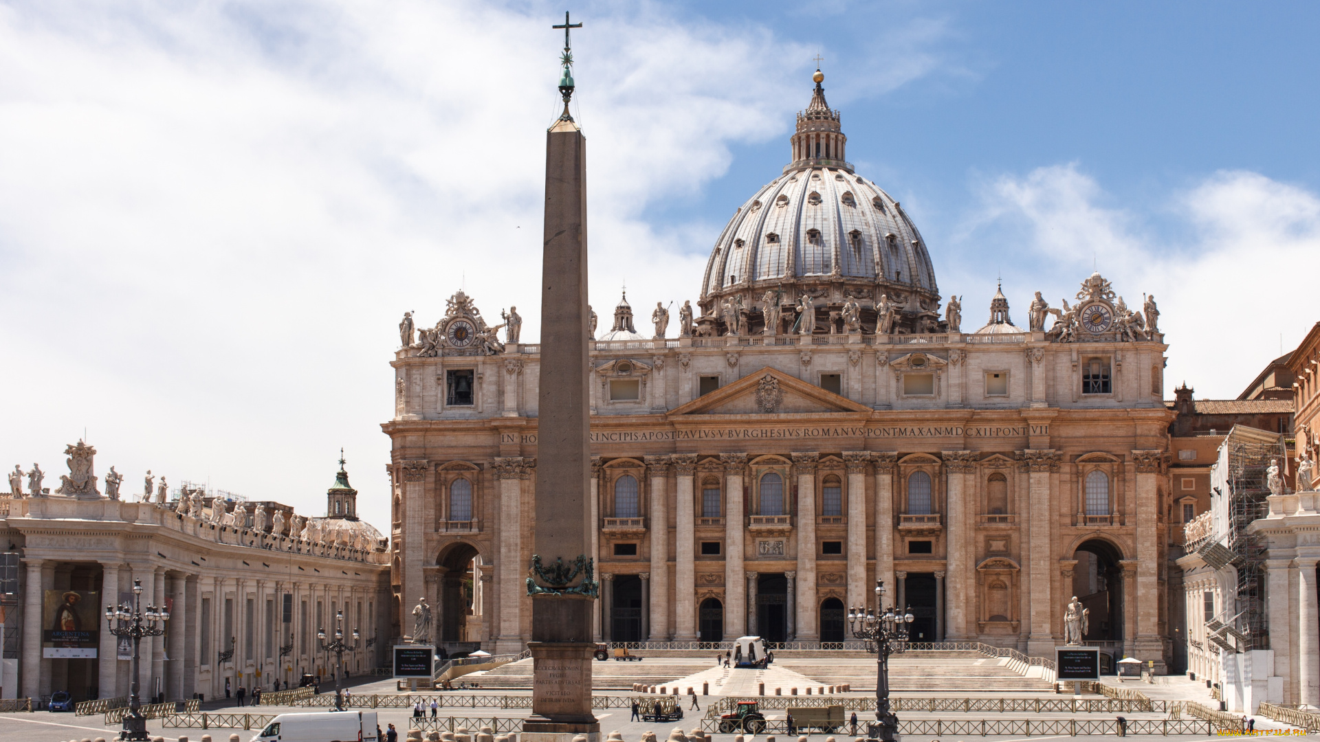 города, рим, , ватикан, , италия, собор, святого, петра