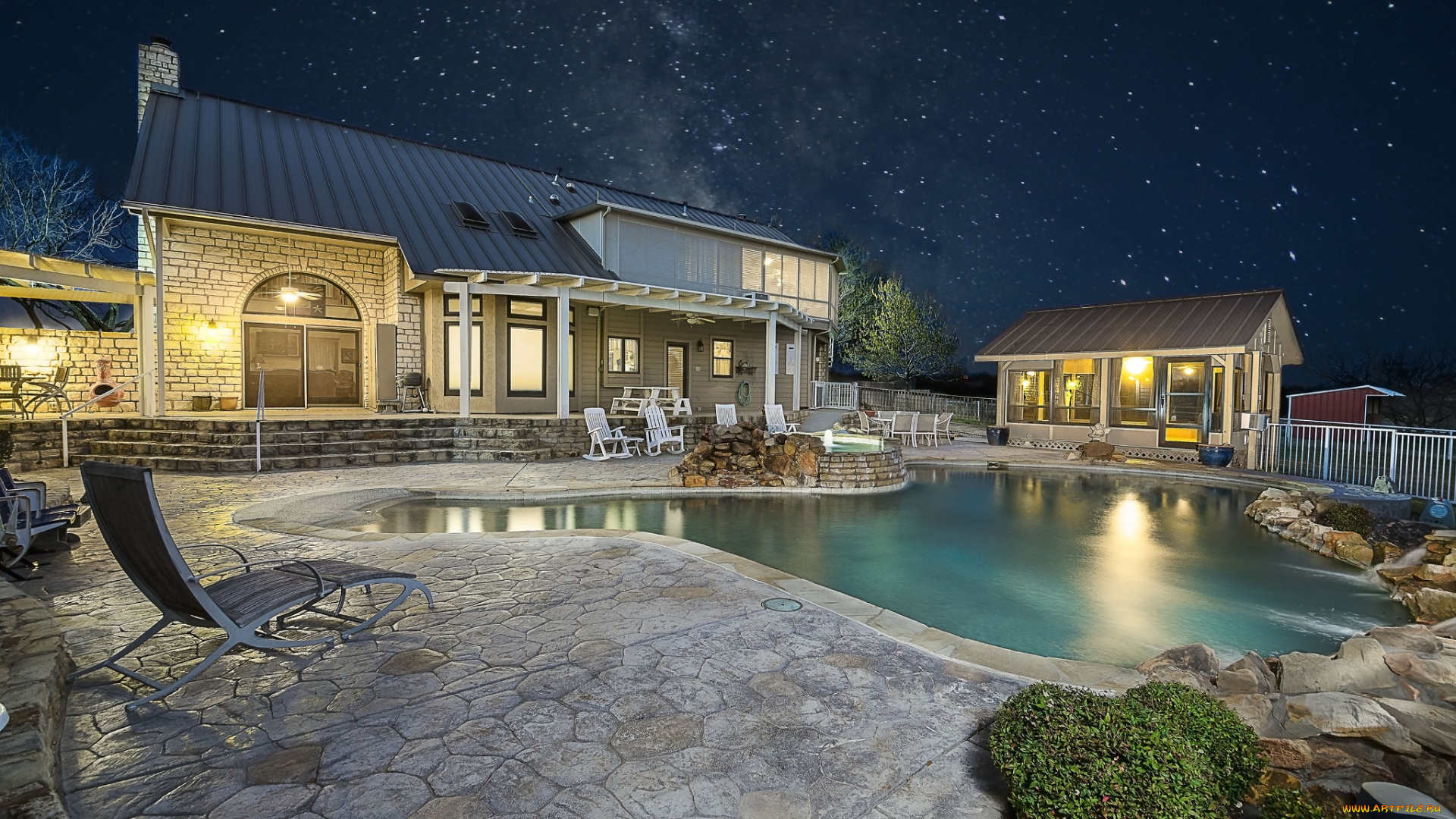 интерьер, бассейны, , открытые, площадки, бассейн, особняк