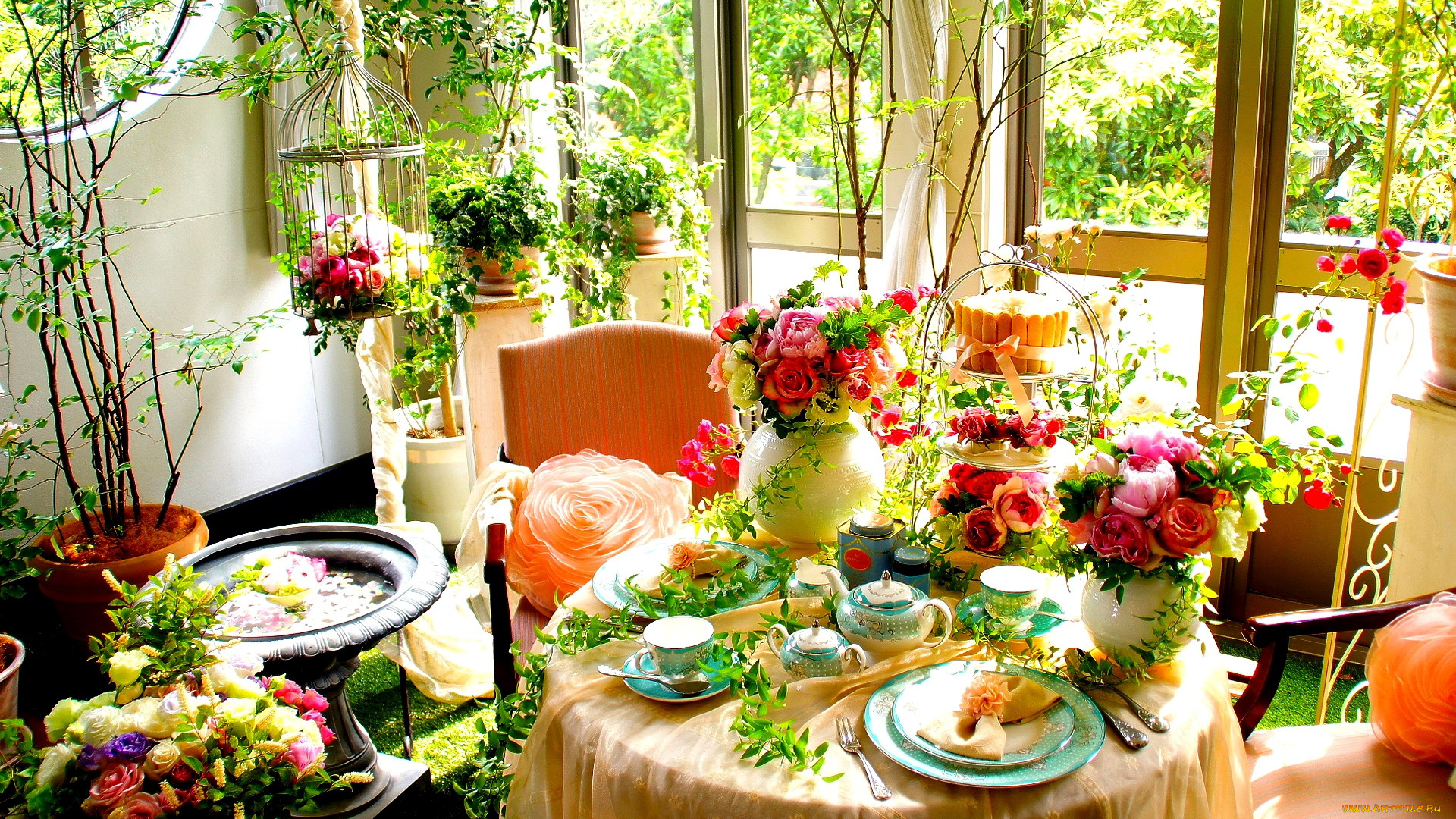 интерьер, декор, , отделка, , сервировка, приборы, букеты, цветы, стол