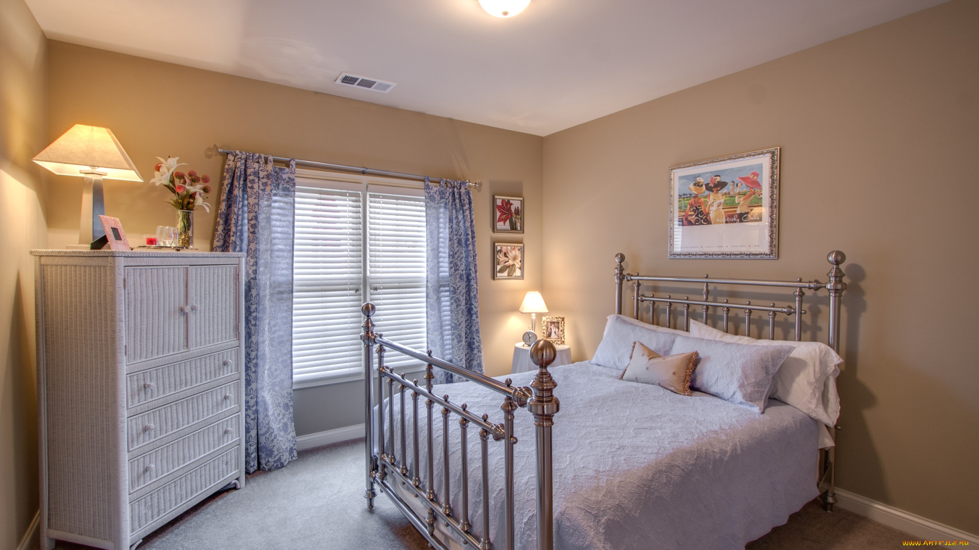 интерьер, спальня, кровать, шкаф