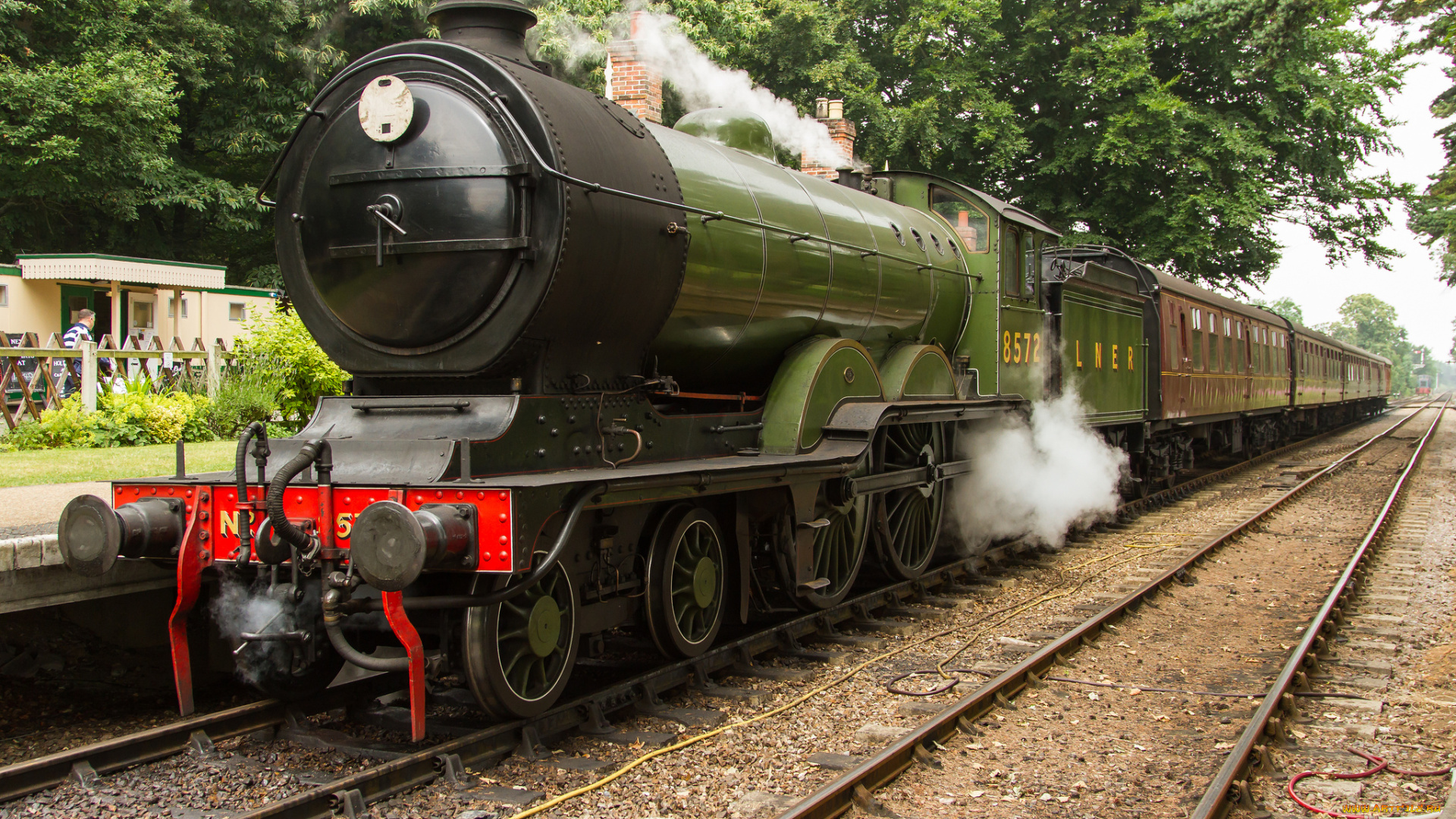 техника, паровозы, паровоз, вагоны