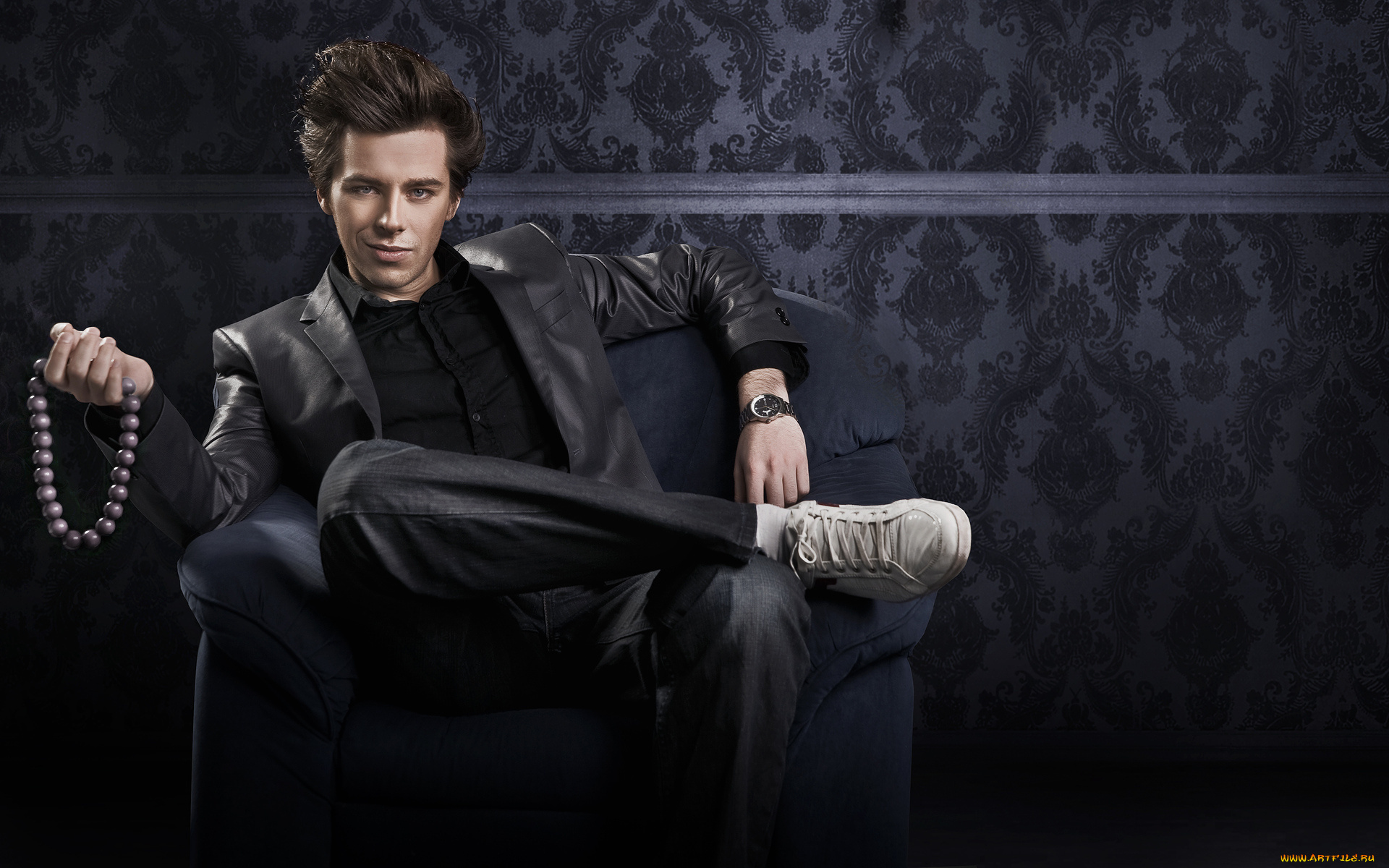 мужчины, -, unsort, красавец, кресло, парень