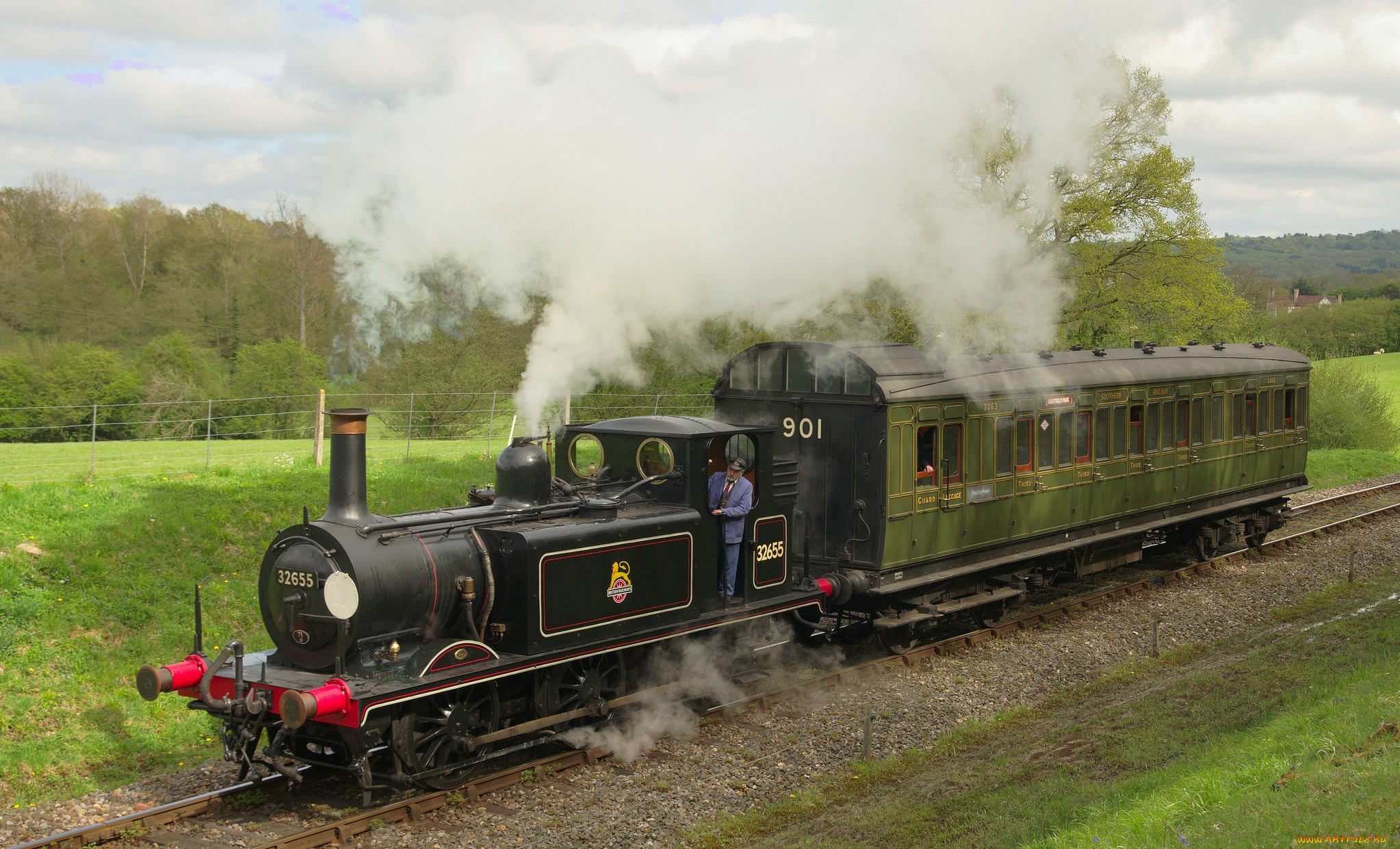 техника, паровозы, паровоз, вагоны