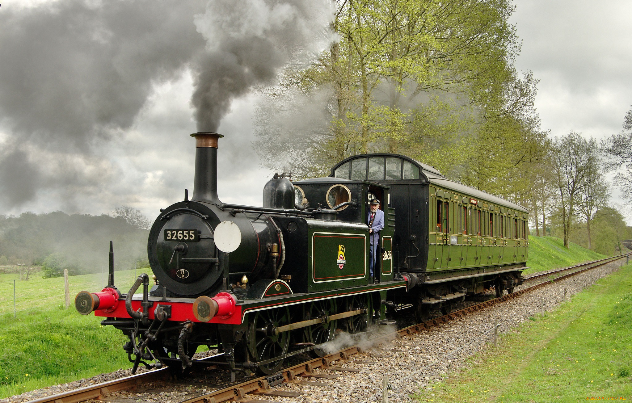 техника, паровозы, паровоз, вагоны