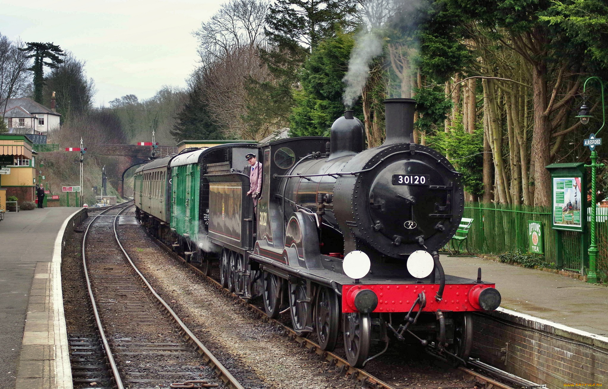 техника, паровозы, паровоз, вагоны