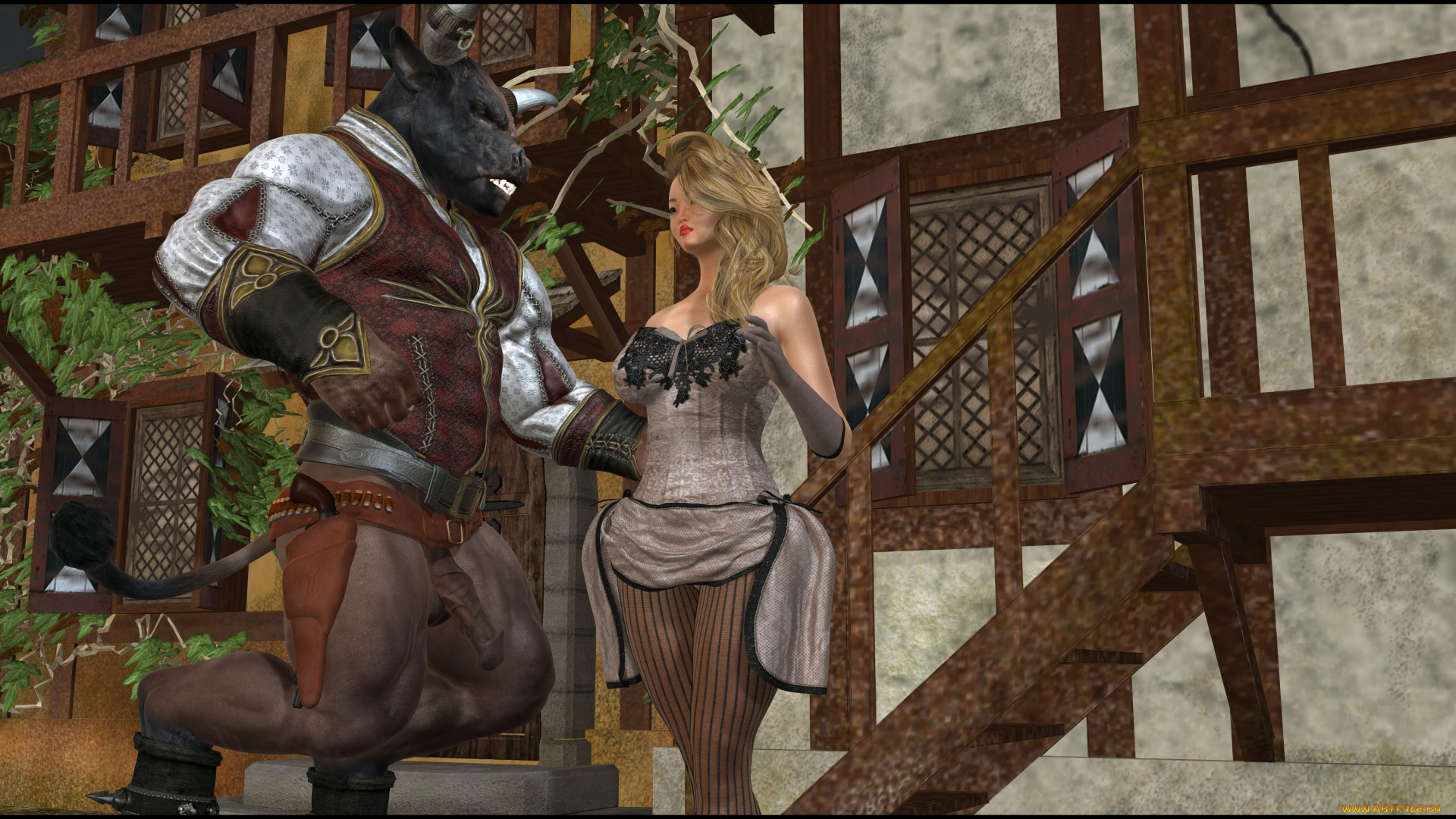 3д, графика, фантазия, , fantasy, девушка, взгляд, фон, существо