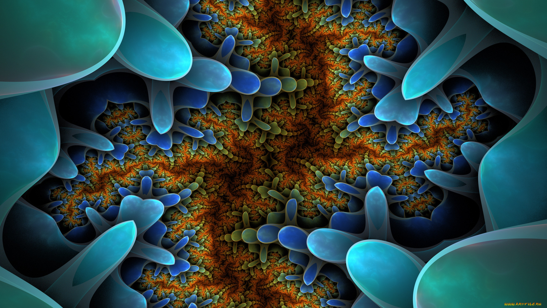 3д, графика, фракталы, , fractal, узор, фон, цвета