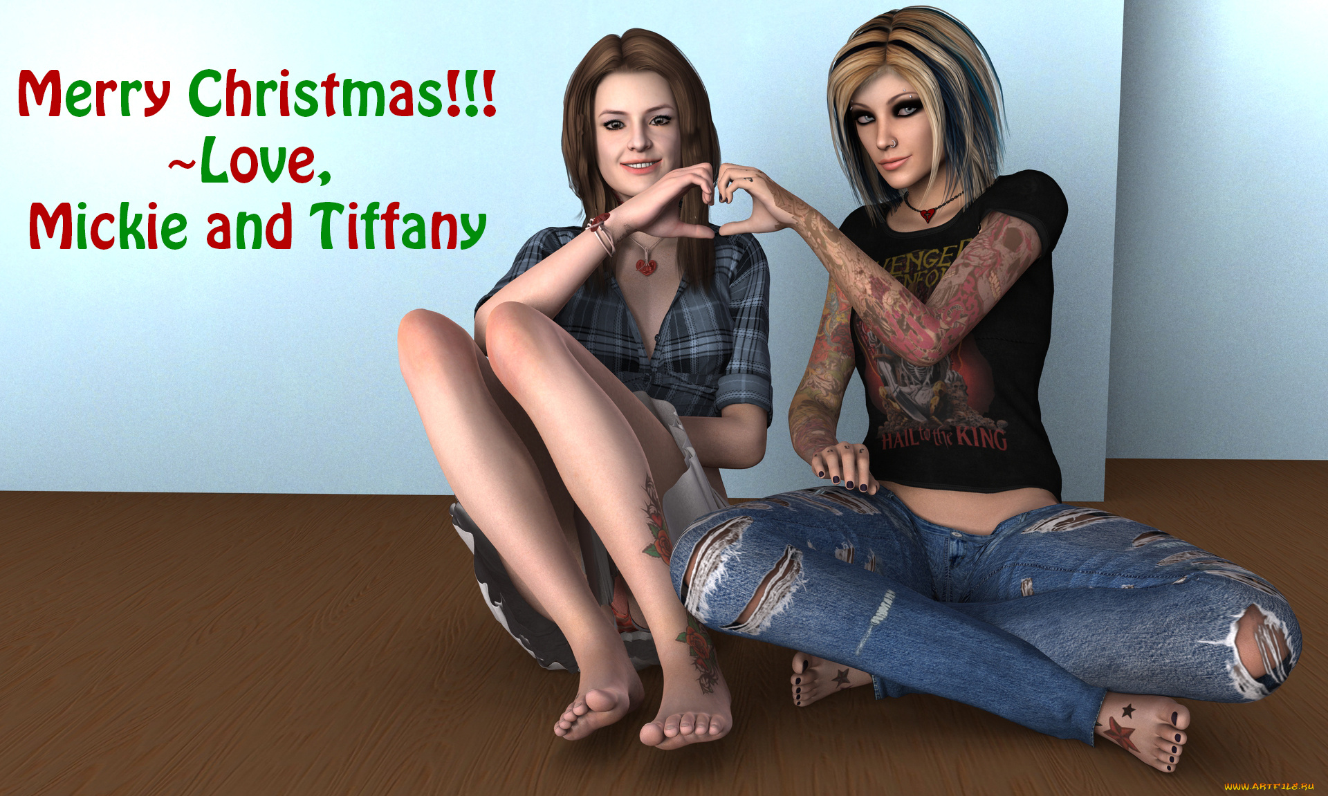 3д, графика, праздники, , holidays, девушки, взгляд, фон