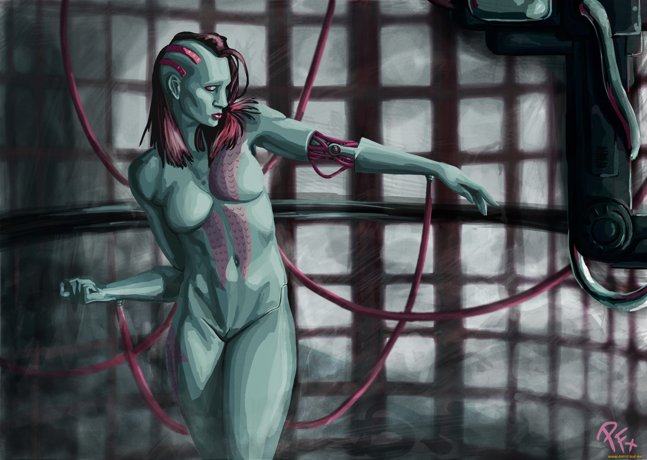 фэнтези, роботы, , киборги, , механизмы, провода, киборг, иной, мир, девушка, робот