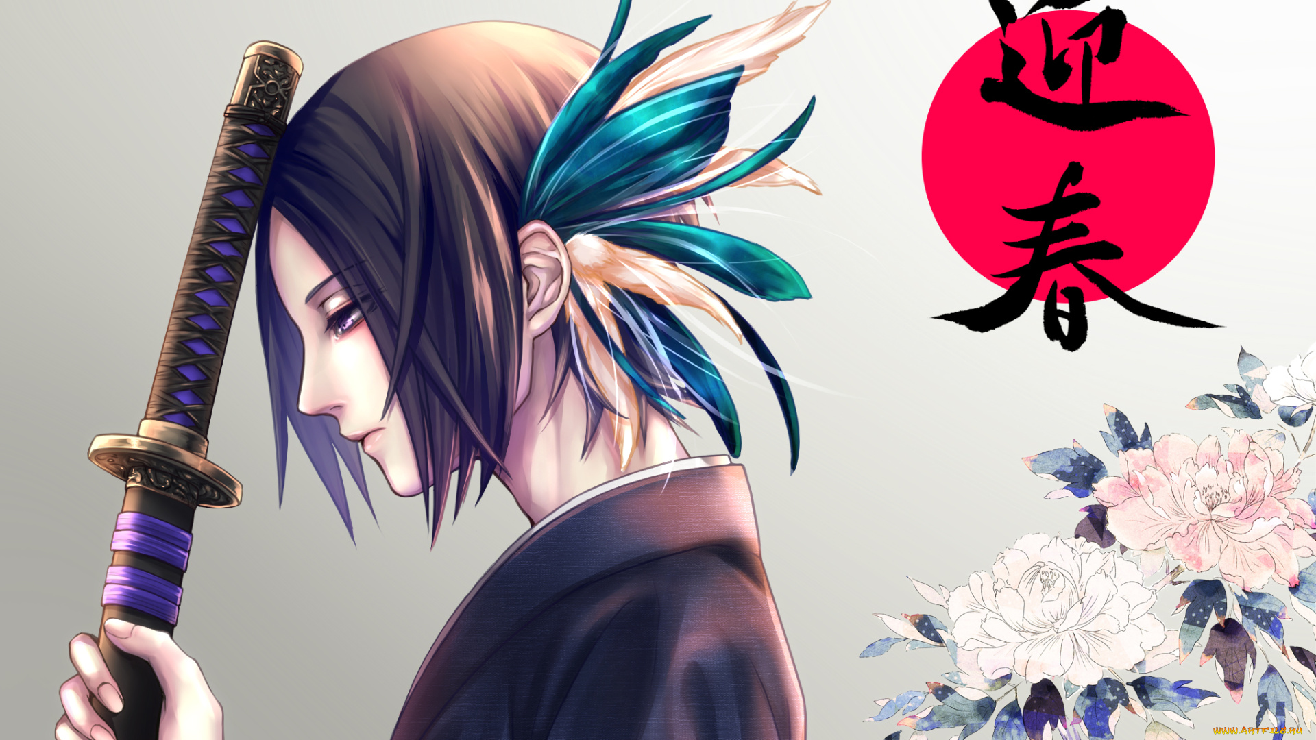 аниме, оружие, , техника, , технологии, девушка, взгляд, фон