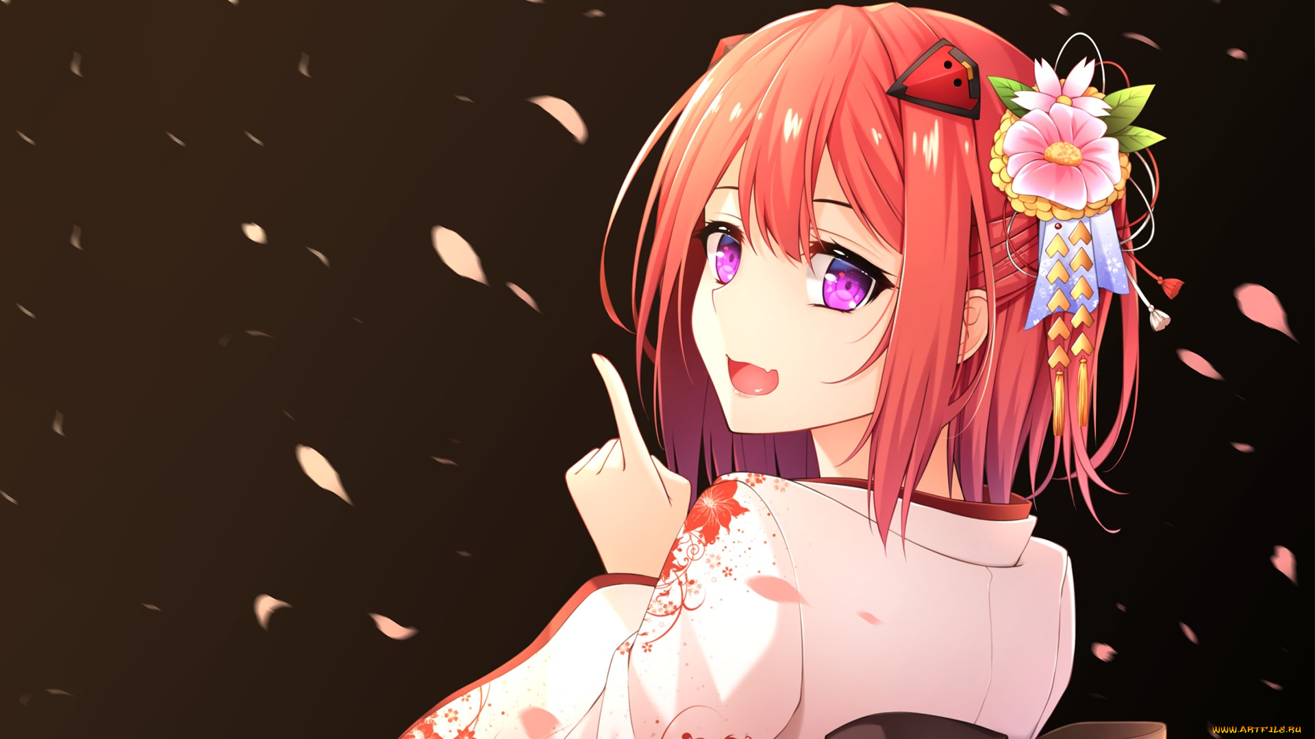 аниме, unknown, , другое, девушка, взгляд, фон