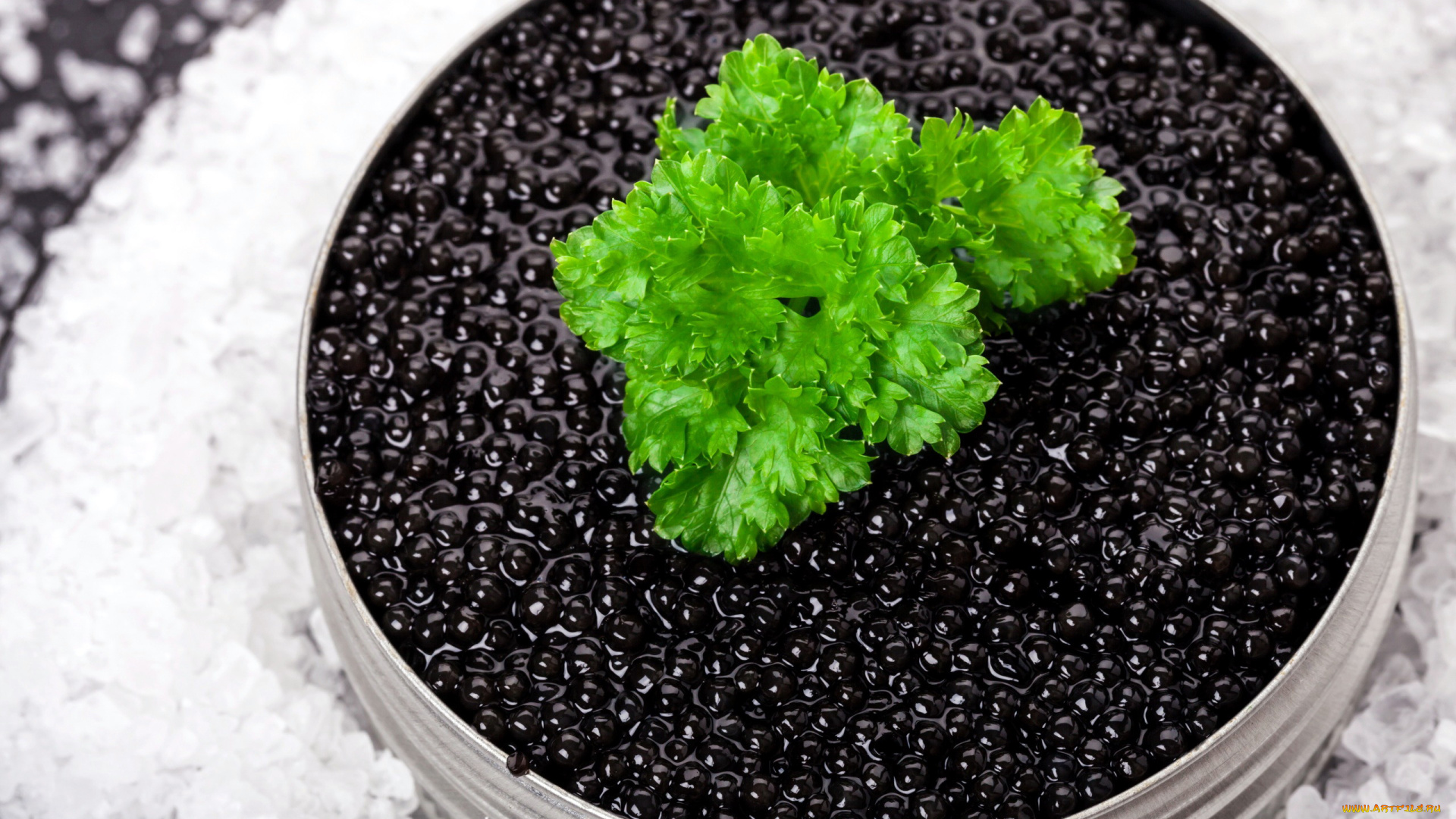 еда, икра, деликатес, петрушка, черная