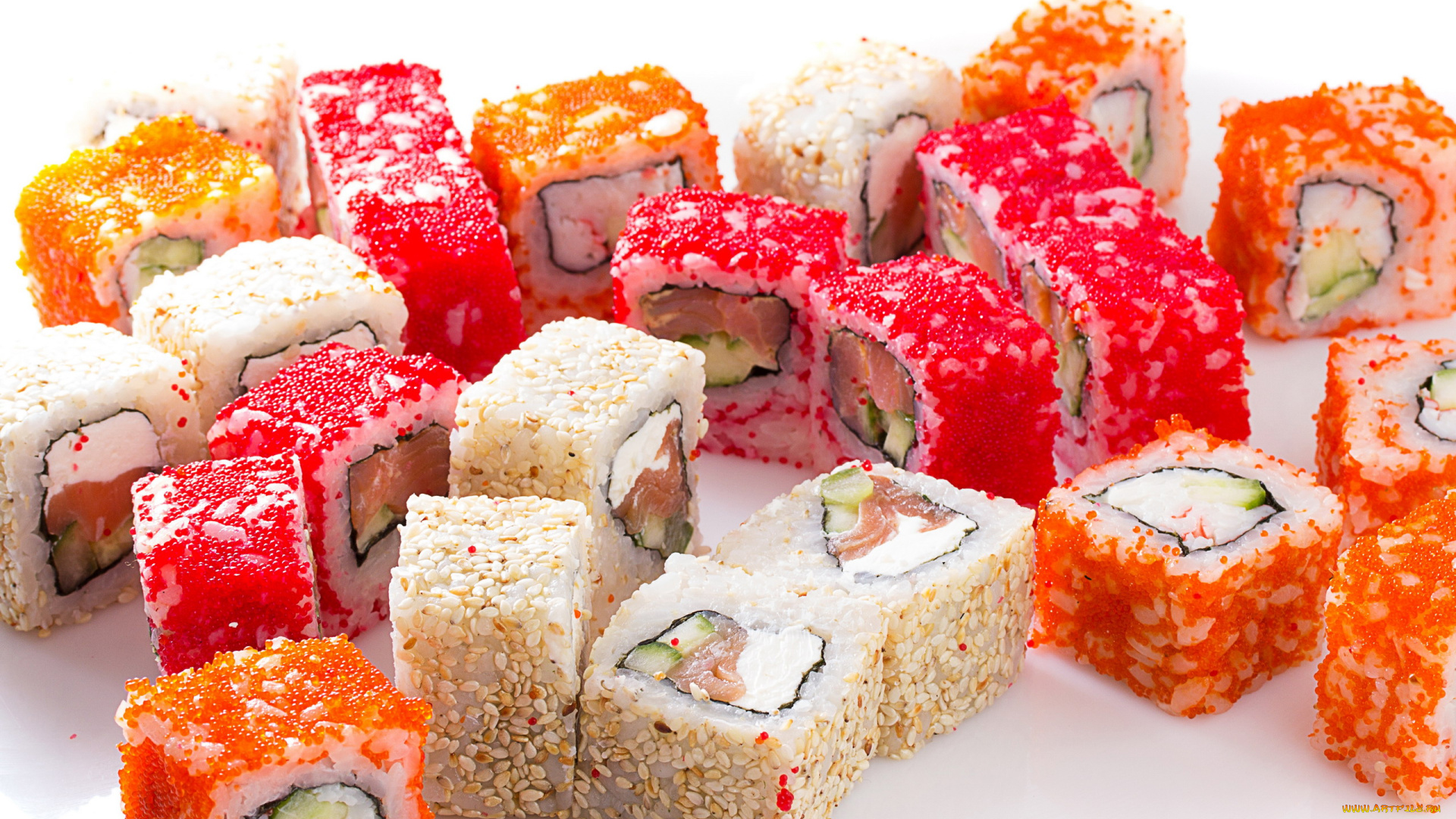 еда, рыба, , морепродукты, , суши, , роллы, японская, икра, кухня, роллы, ассорти