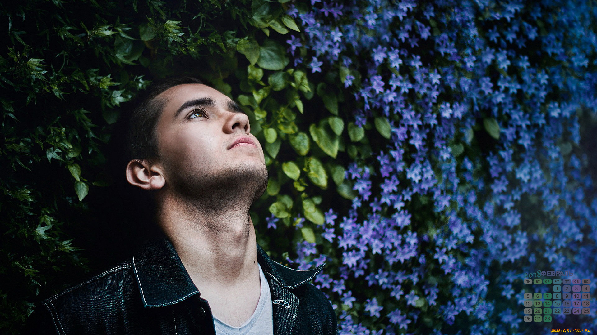 календари, люди, лицо, растение, парень, 2018