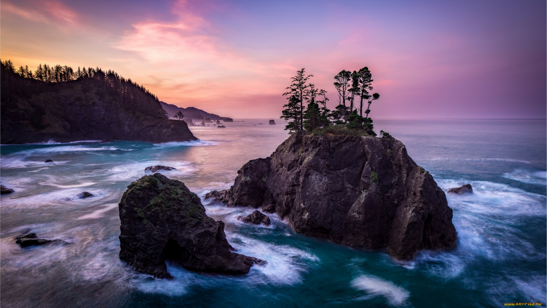 природа, побережье, простор