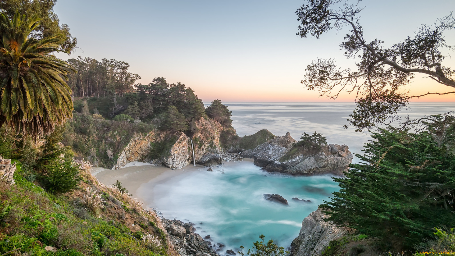 природа, побережье, простор