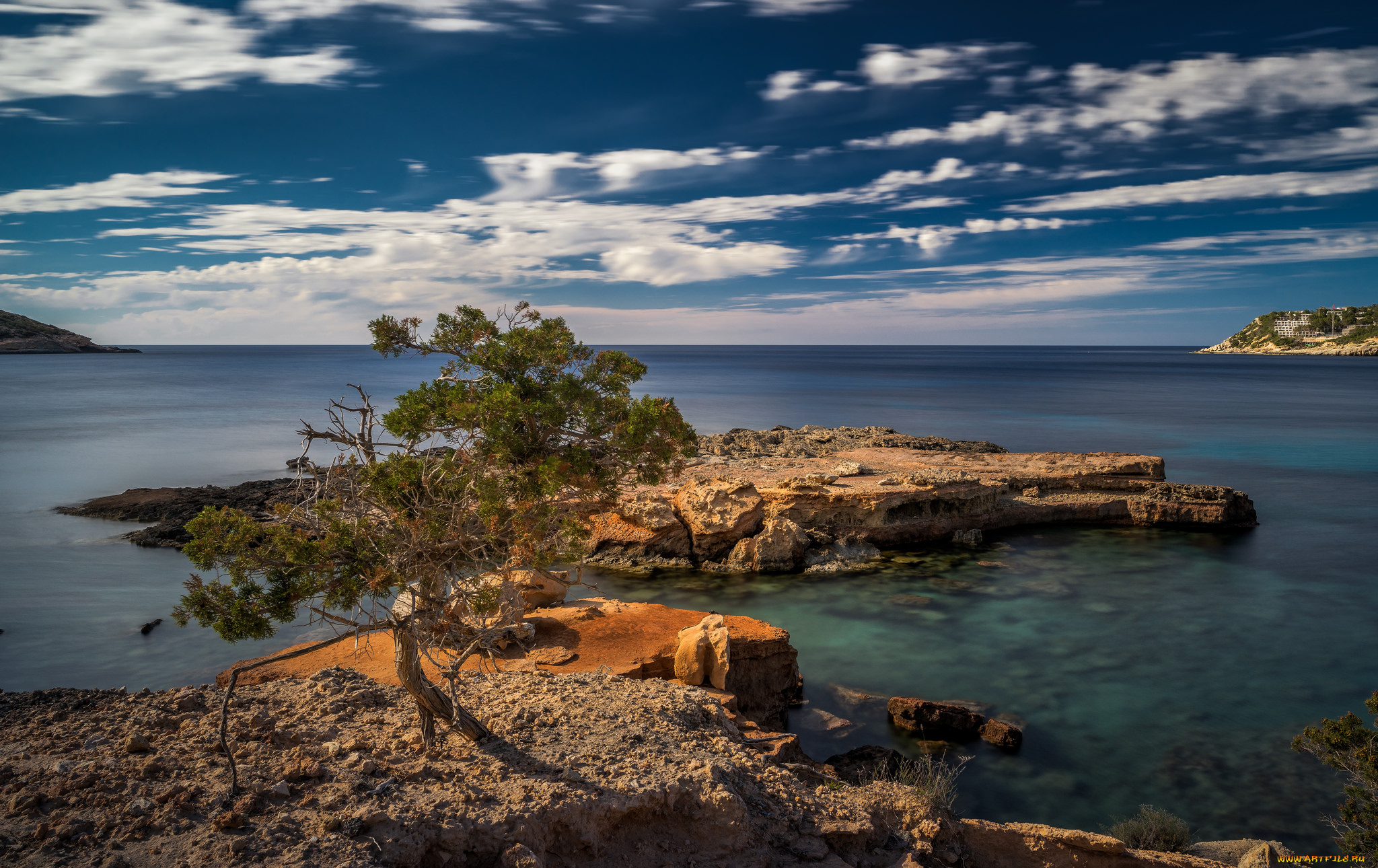 природа, побережье, простор