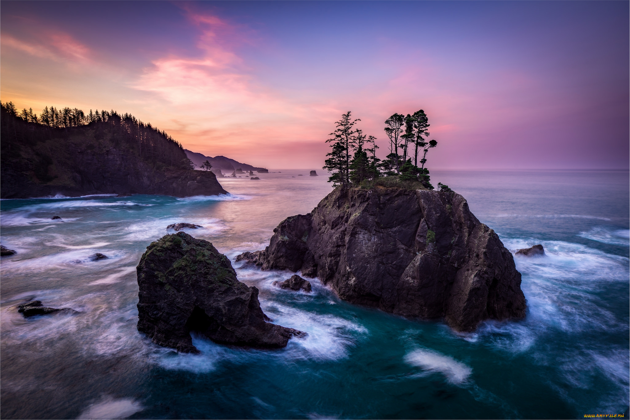 природа, побережье, простор