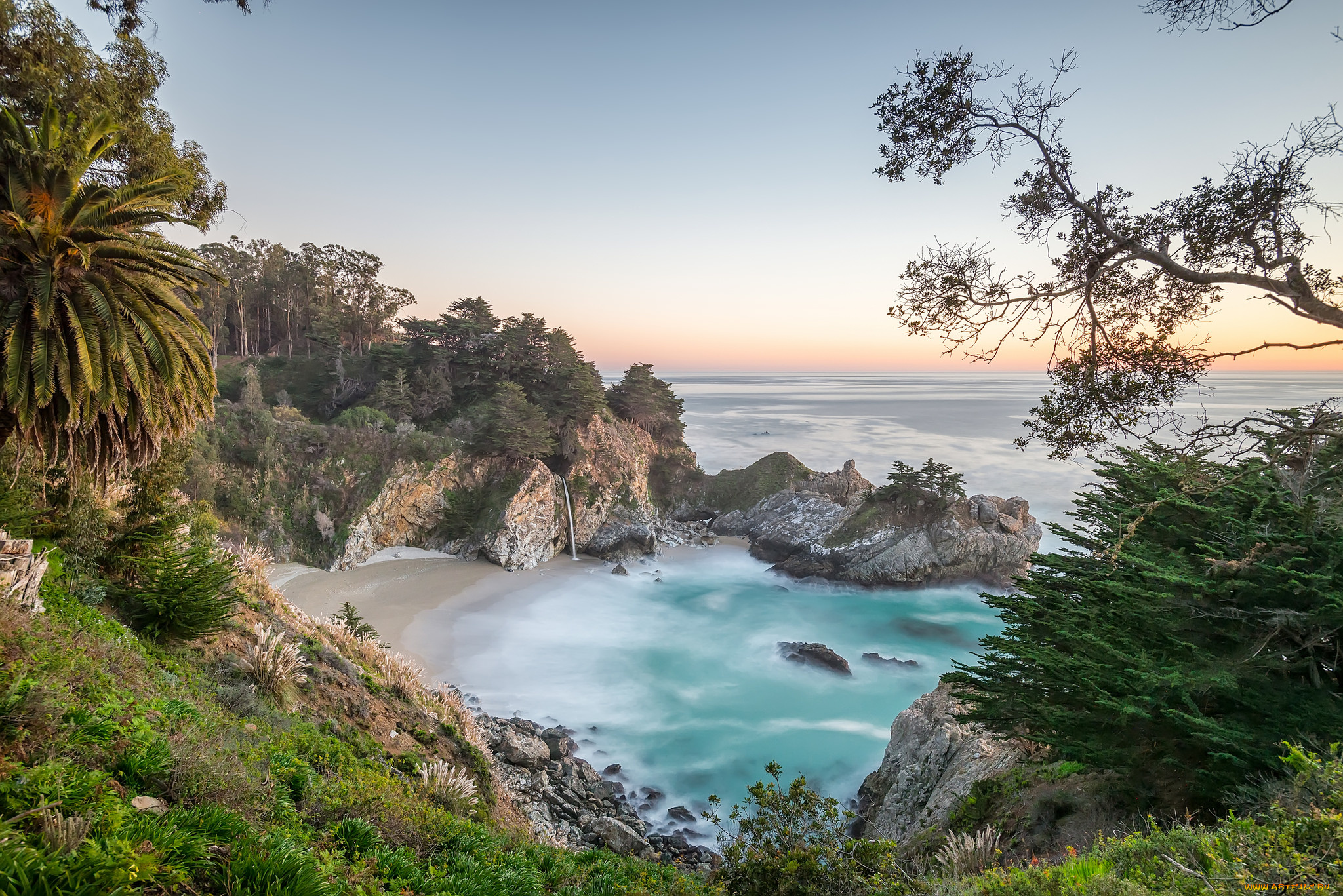 природа, побережье, простор