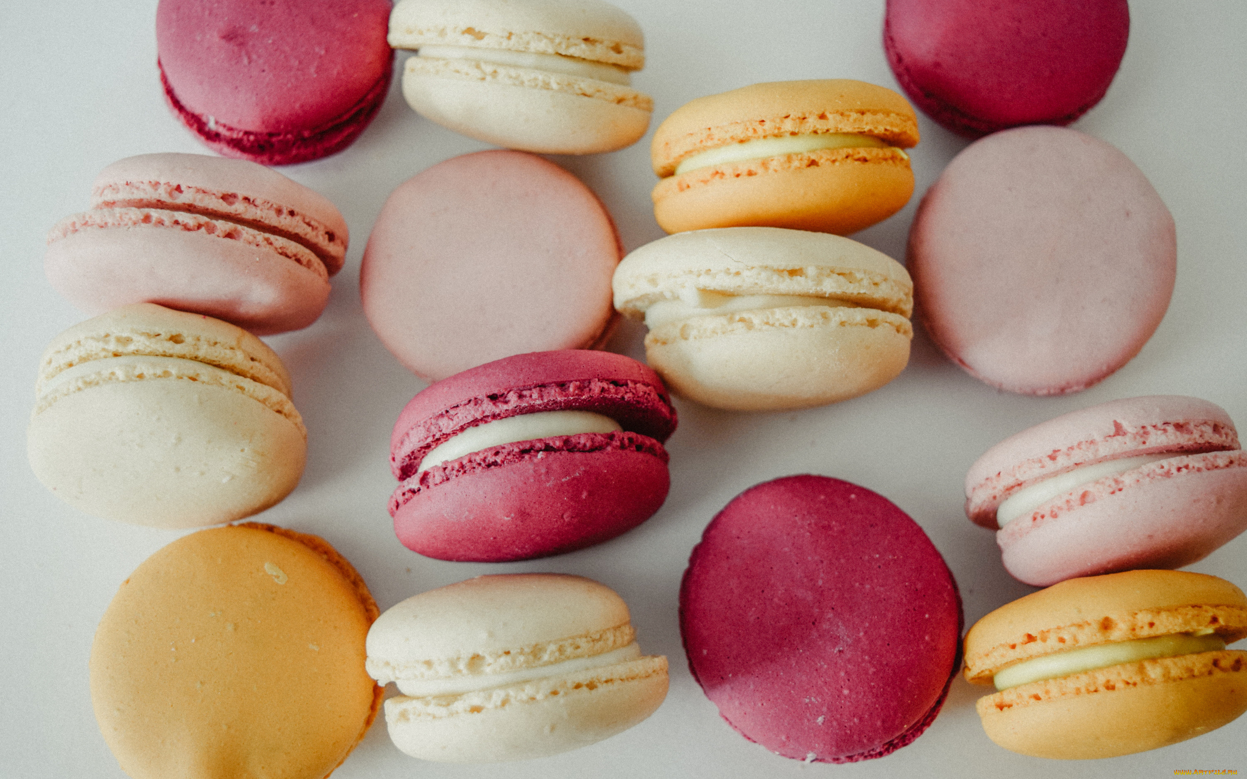 еда, макаруны, ассорти, лакомство, печенье