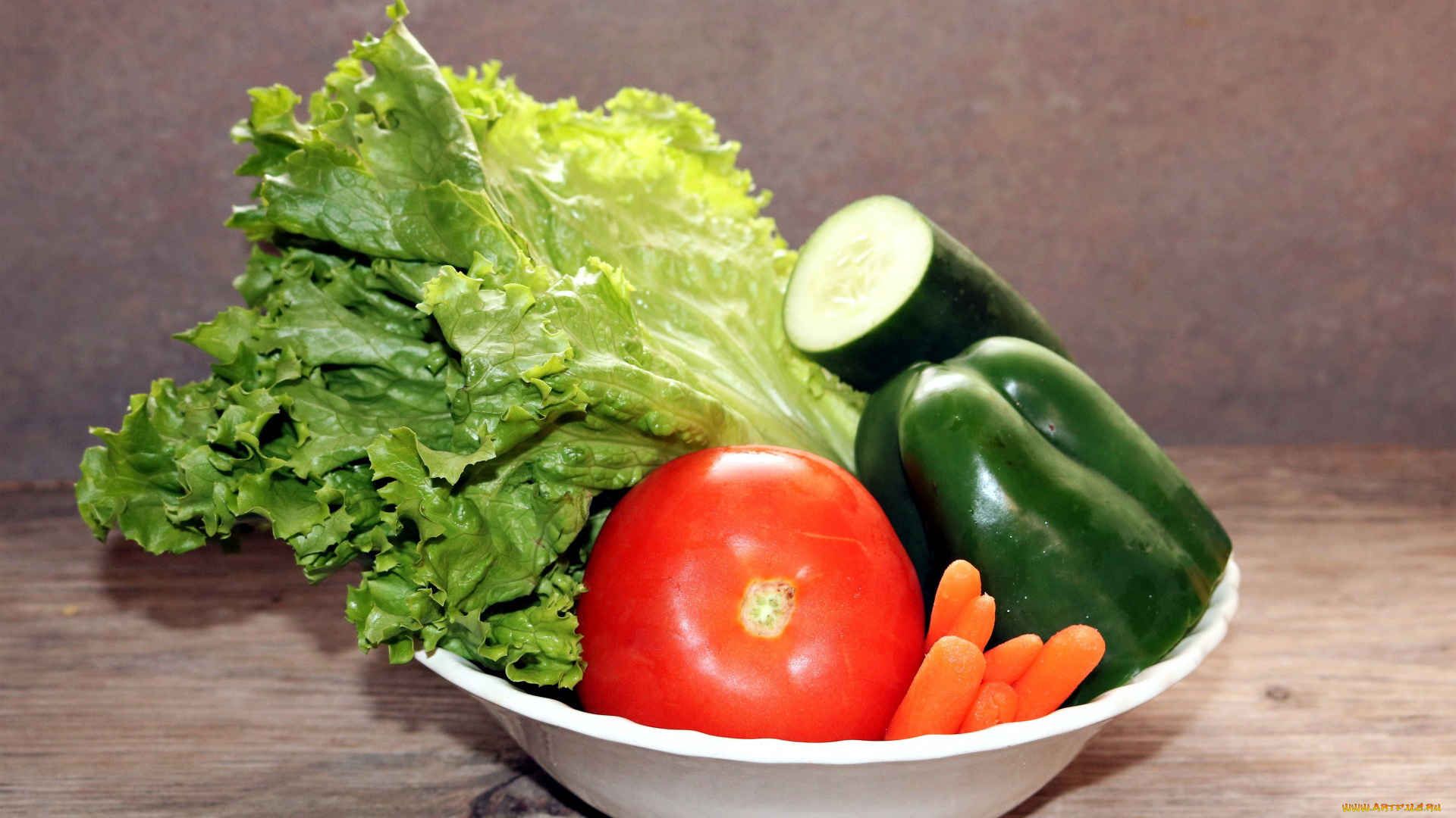 еда, овощи, помидор, перец, салат