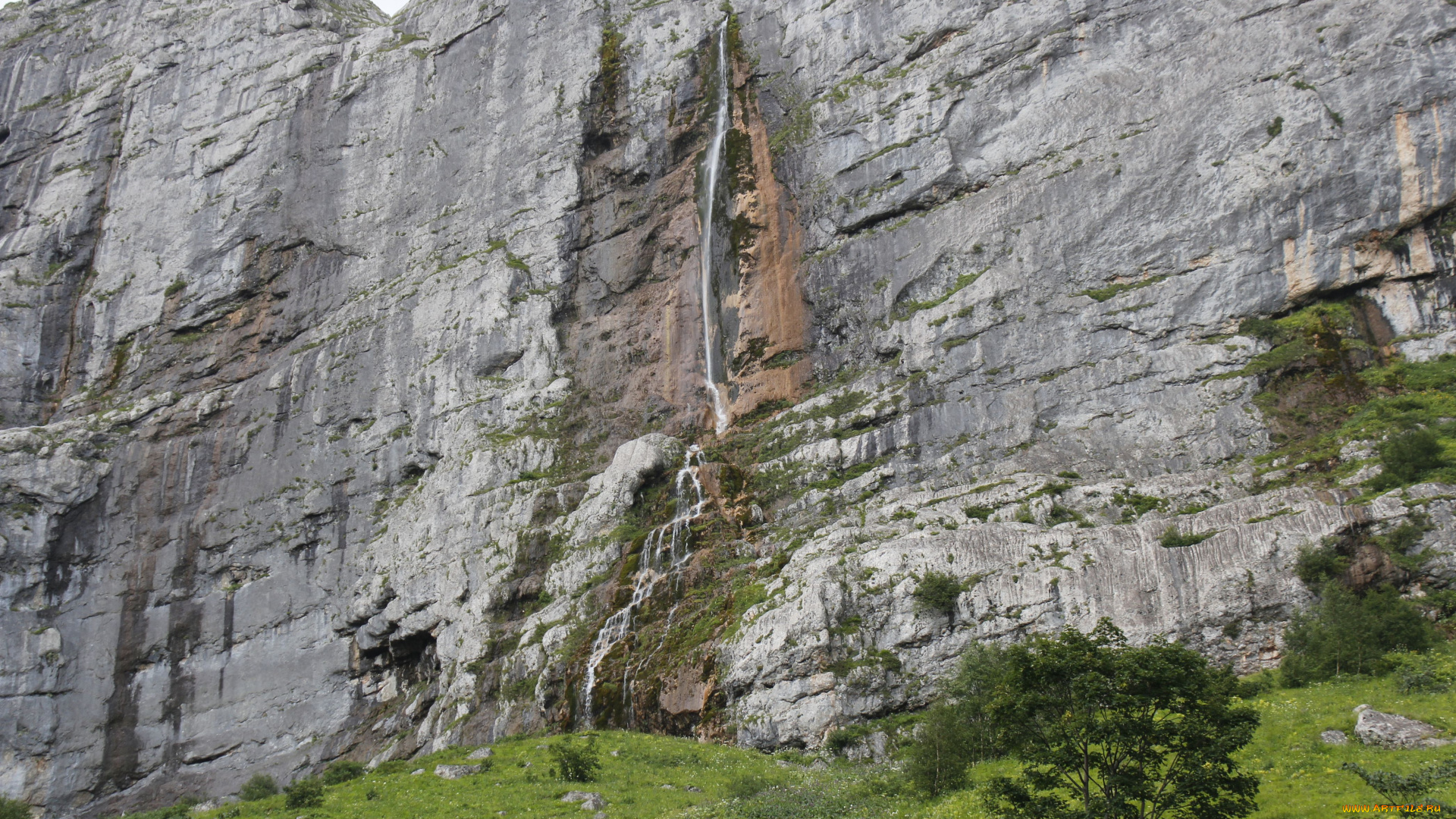 лаго-, наки, природа, горы, лаго-, наки, водопад, россия, кавказ, скала, адыгея