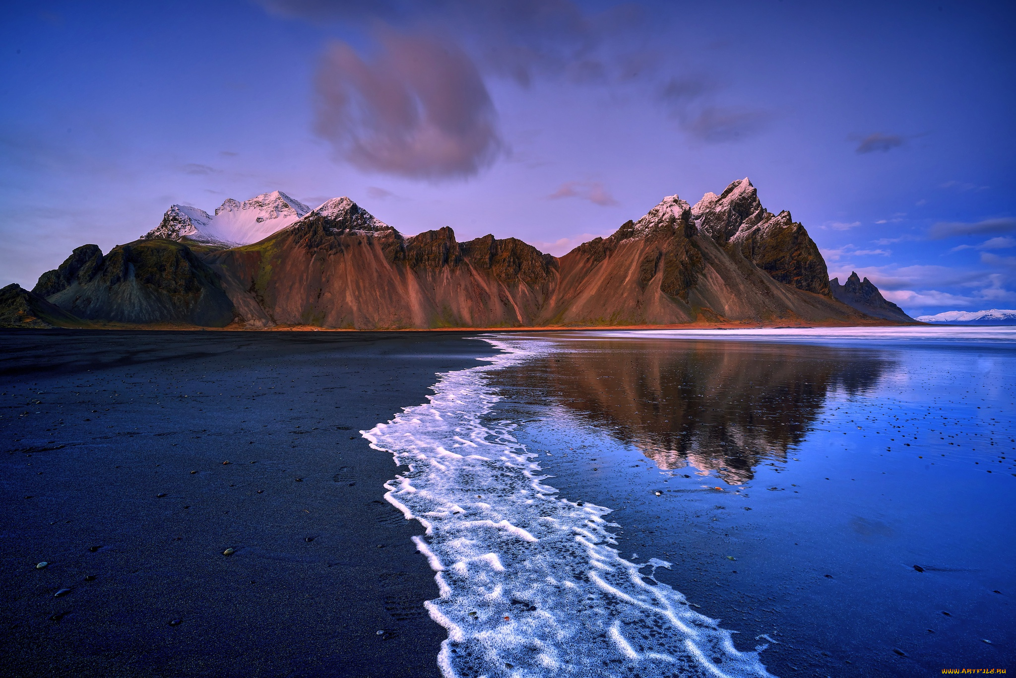 природа, побережье, море, берег, горы