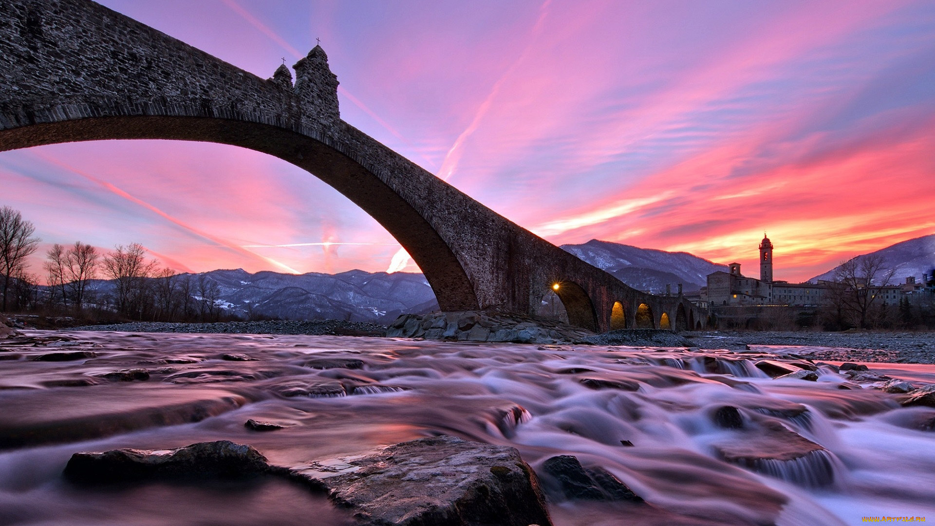 города, -, мосты, река, мост