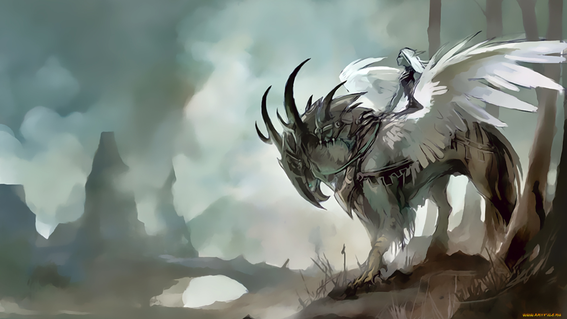 календари, фэнтези, calendar, крылья, рога, существо, 2019