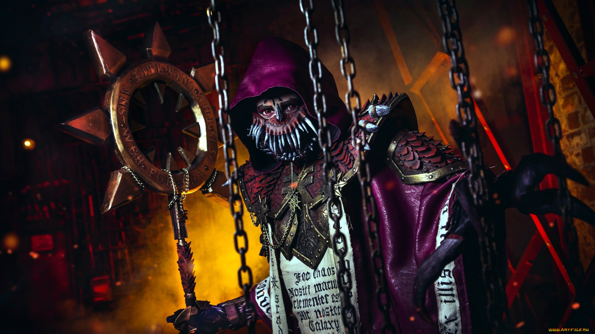 разное, cosplay, , косплей, цепи, посох, хаосит, warhammer, 40000