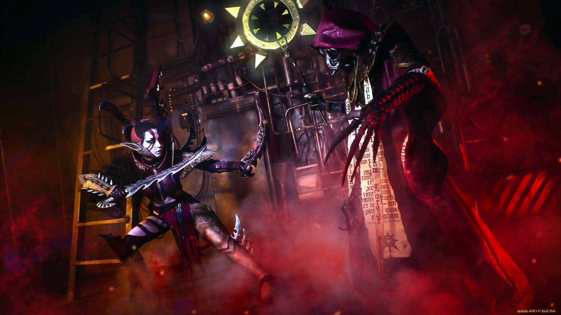 разное, cosplay, , косплей, хаосит, оружие, броня, девушка, warhammer, 40000