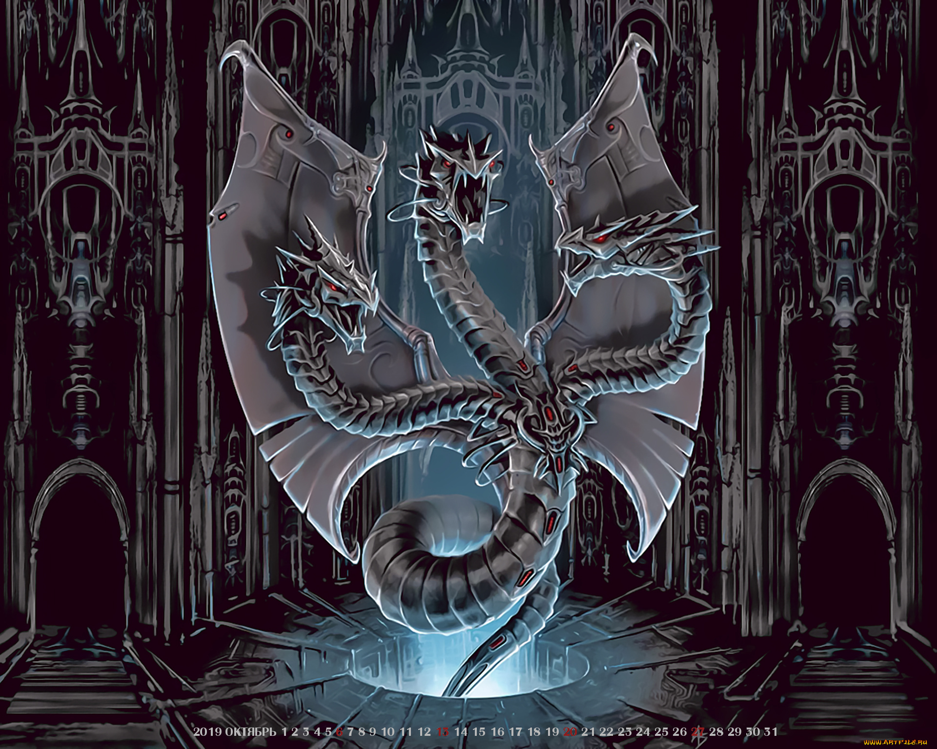 календари, фэнтези, calendar, помещение, 2019, крылья, существо