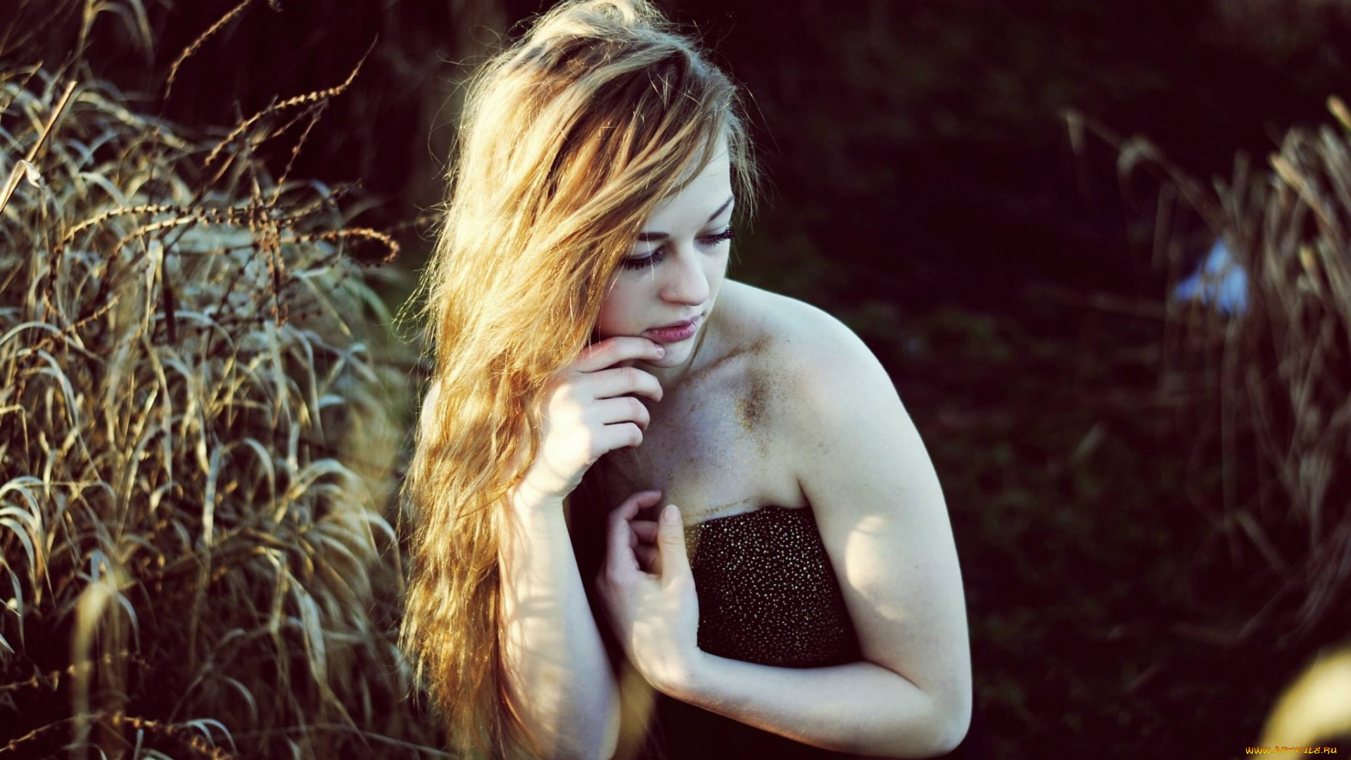 девушки, -, рыжеволосые, и, разноцветные, поза