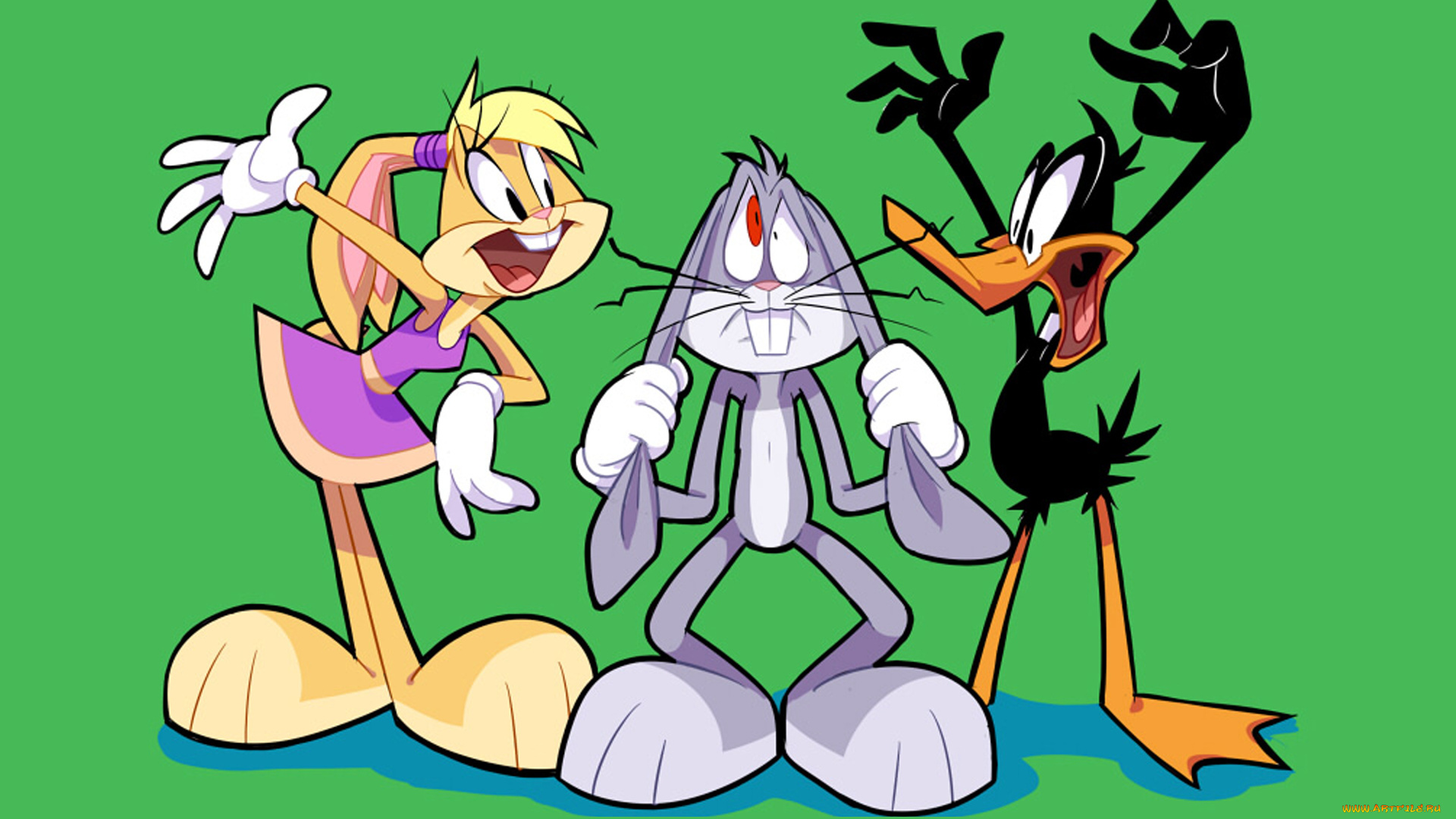 мультфильмы, disney, lola, bunny, bugs, daffy, duck