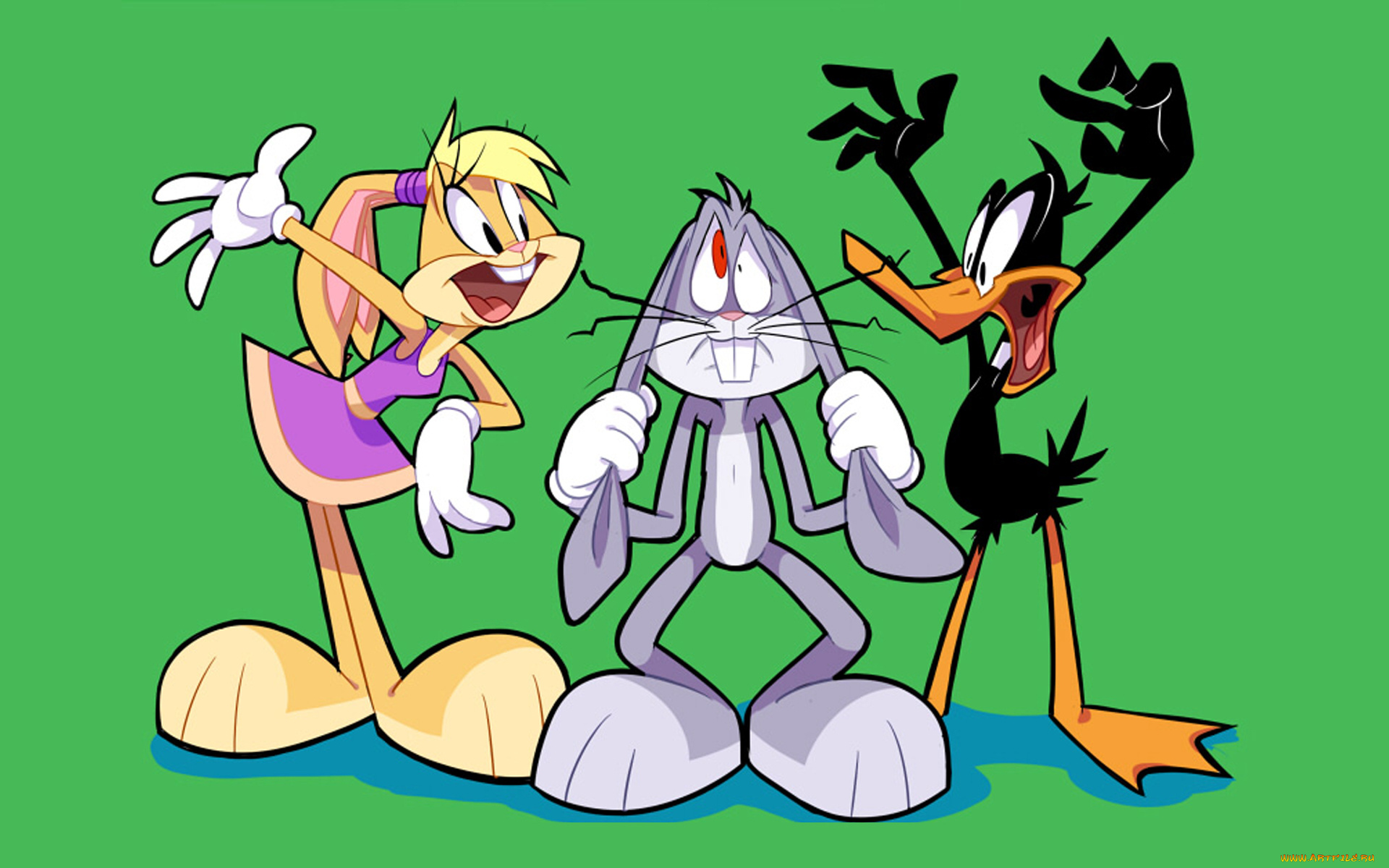 мультфильмы, disney, lola, bunny, bugs, daffy, duck
