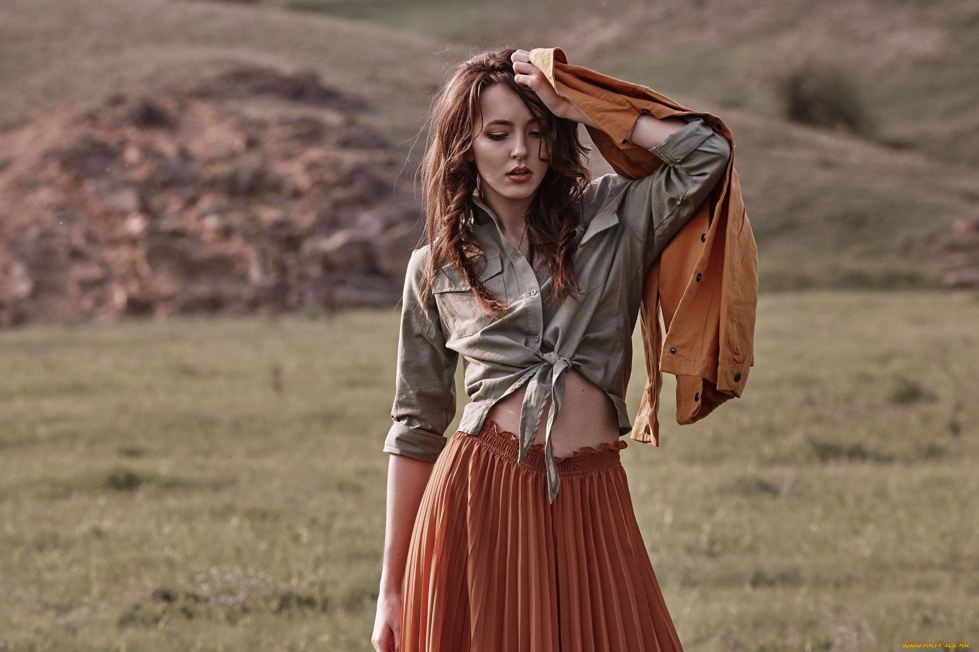 девушки, -, брюнетки, , шатенки, рубашка, куртка, юбка, кристина, карамышева