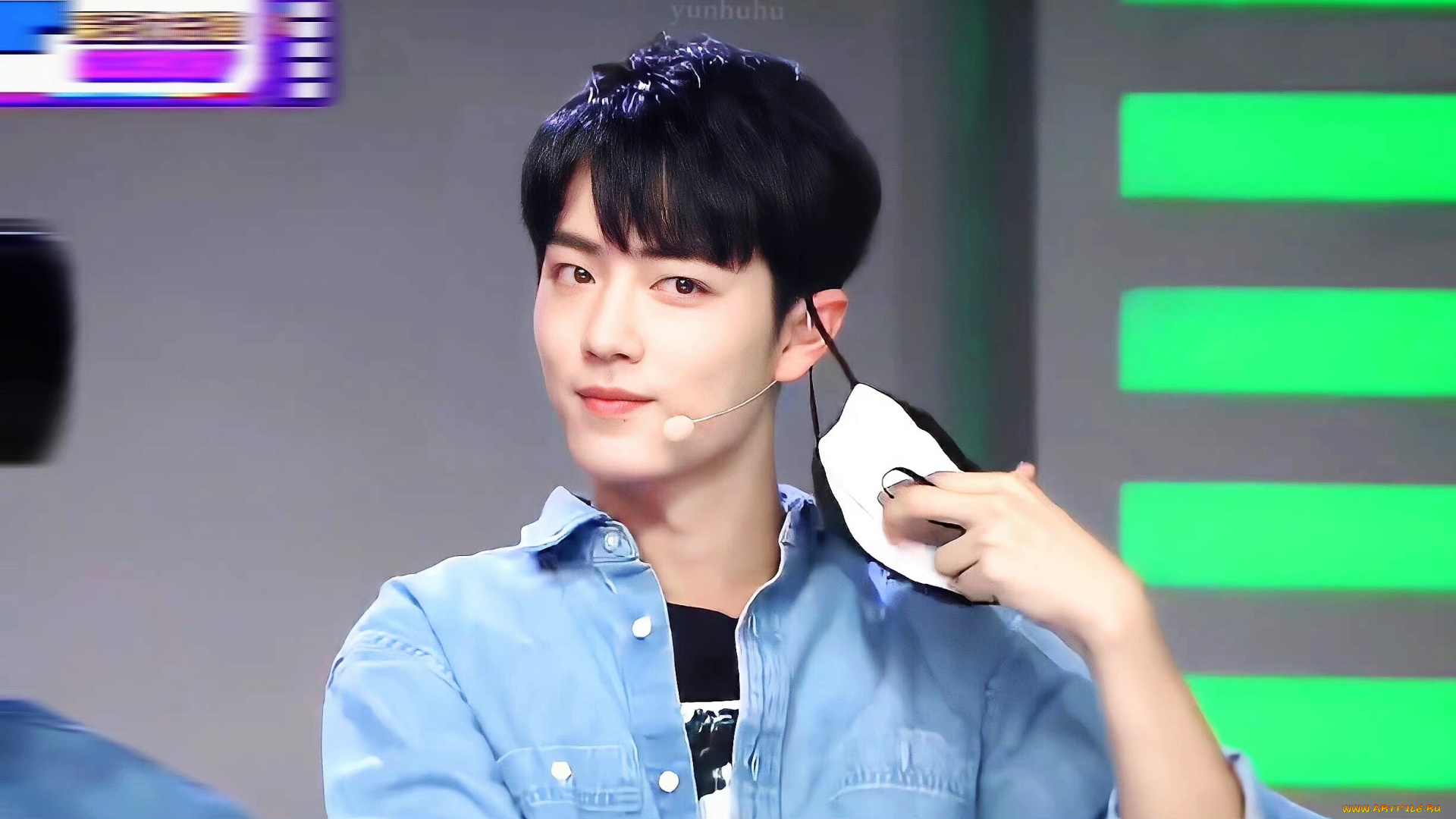 мужчины, xiao, zhan, лицо, маска, рубашка