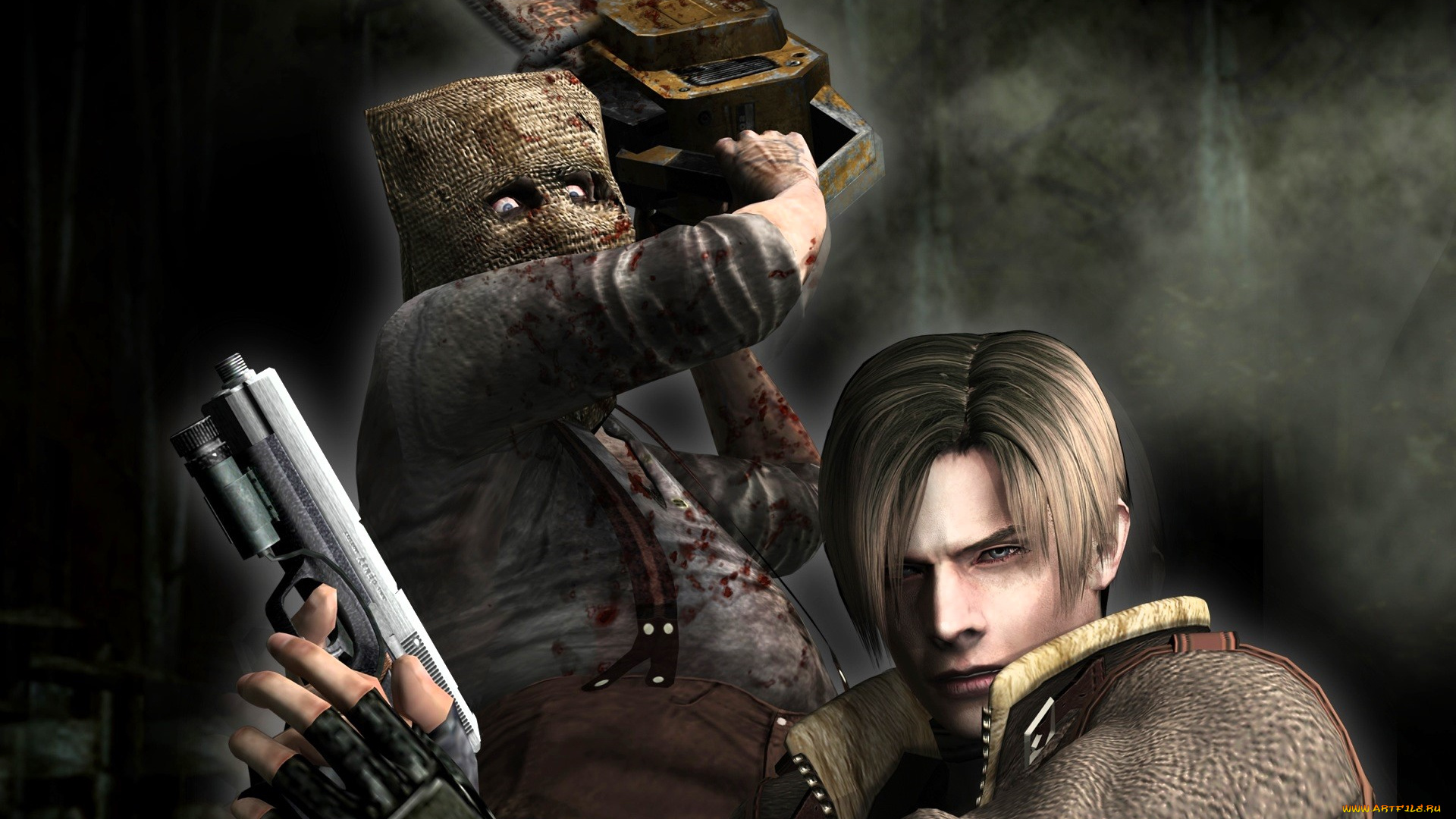 видео, игры, resident, evil, 4, персонажи, оружие, кровь