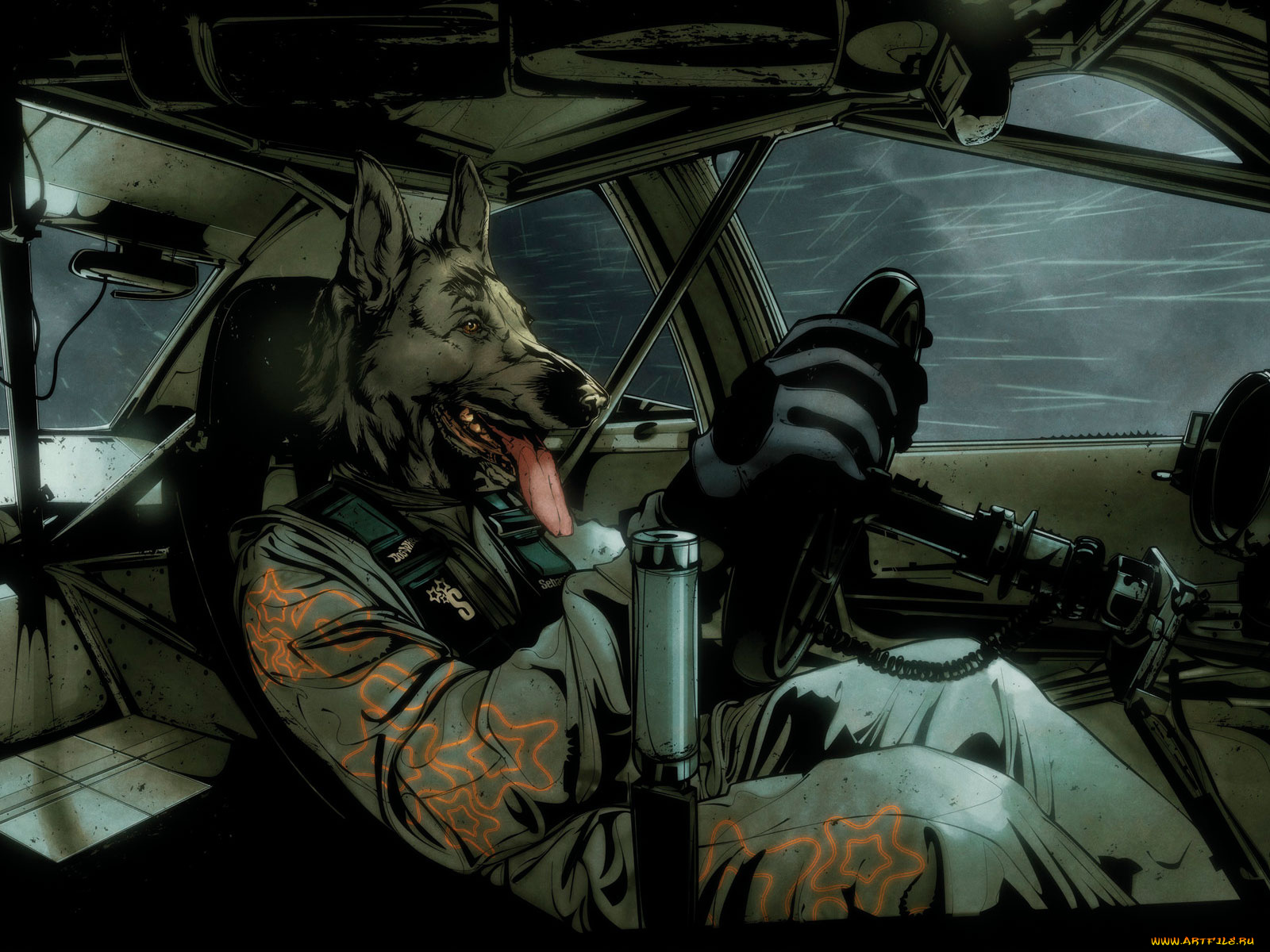 рисованные, животные